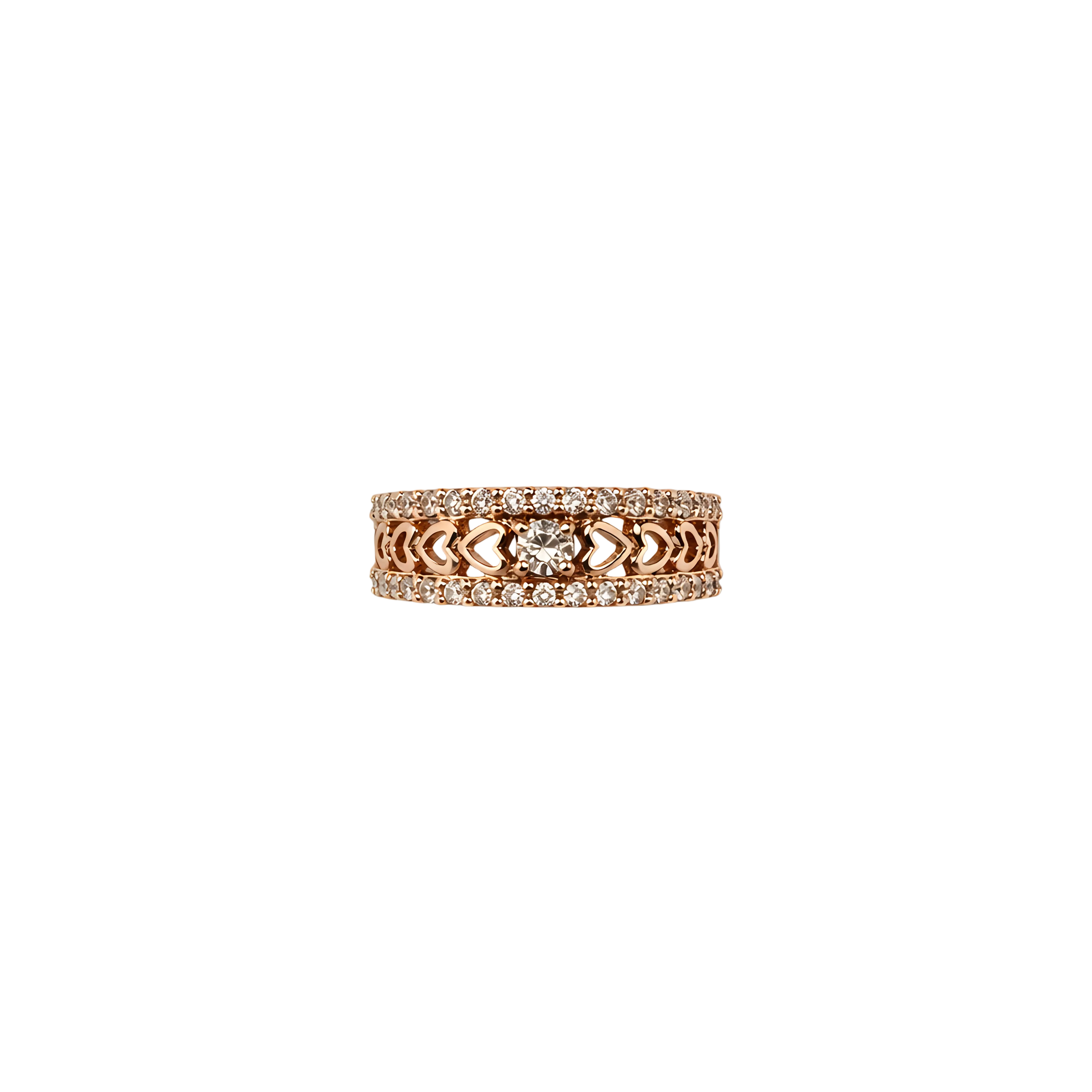 2608 secondhand 14K ring PK Diamond /D 3.5g #10.5/US5.5