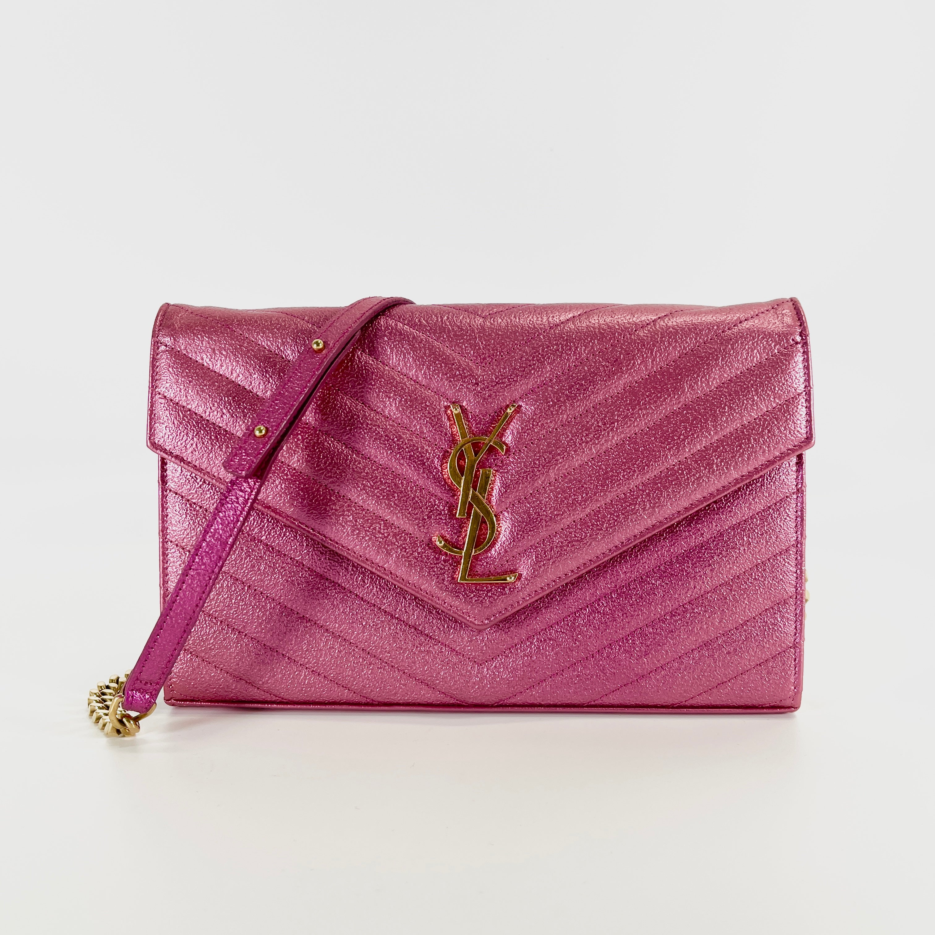 2604 secondhand SAINTLAURENT brand bag shoulder Red