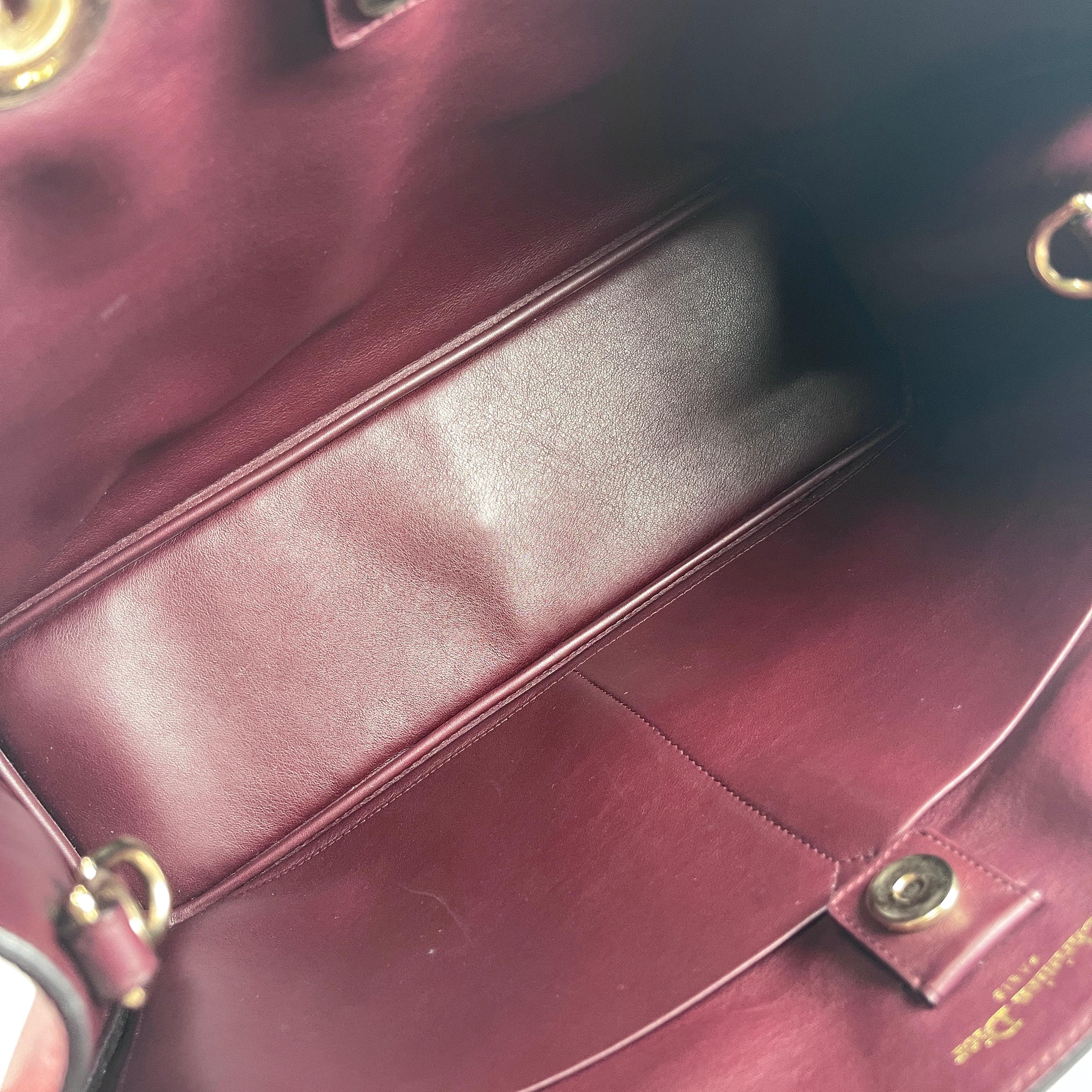 2606 secondhand CD Diorissimo leather 2WAY hand bag Red
