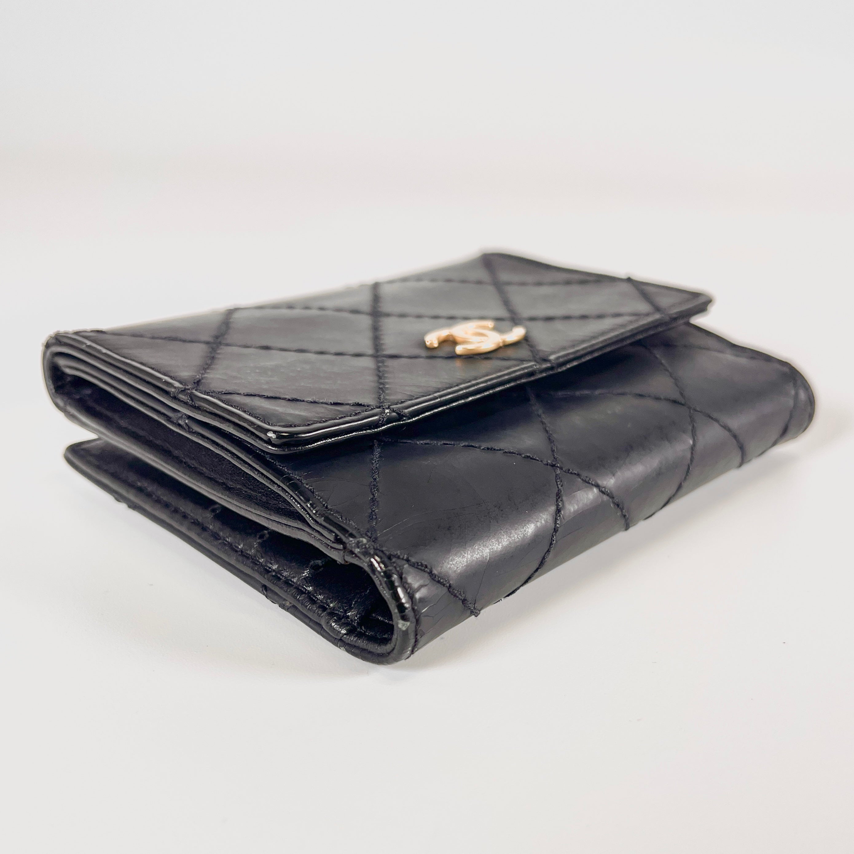 2603 secondhand CHANEL Wallet black 114