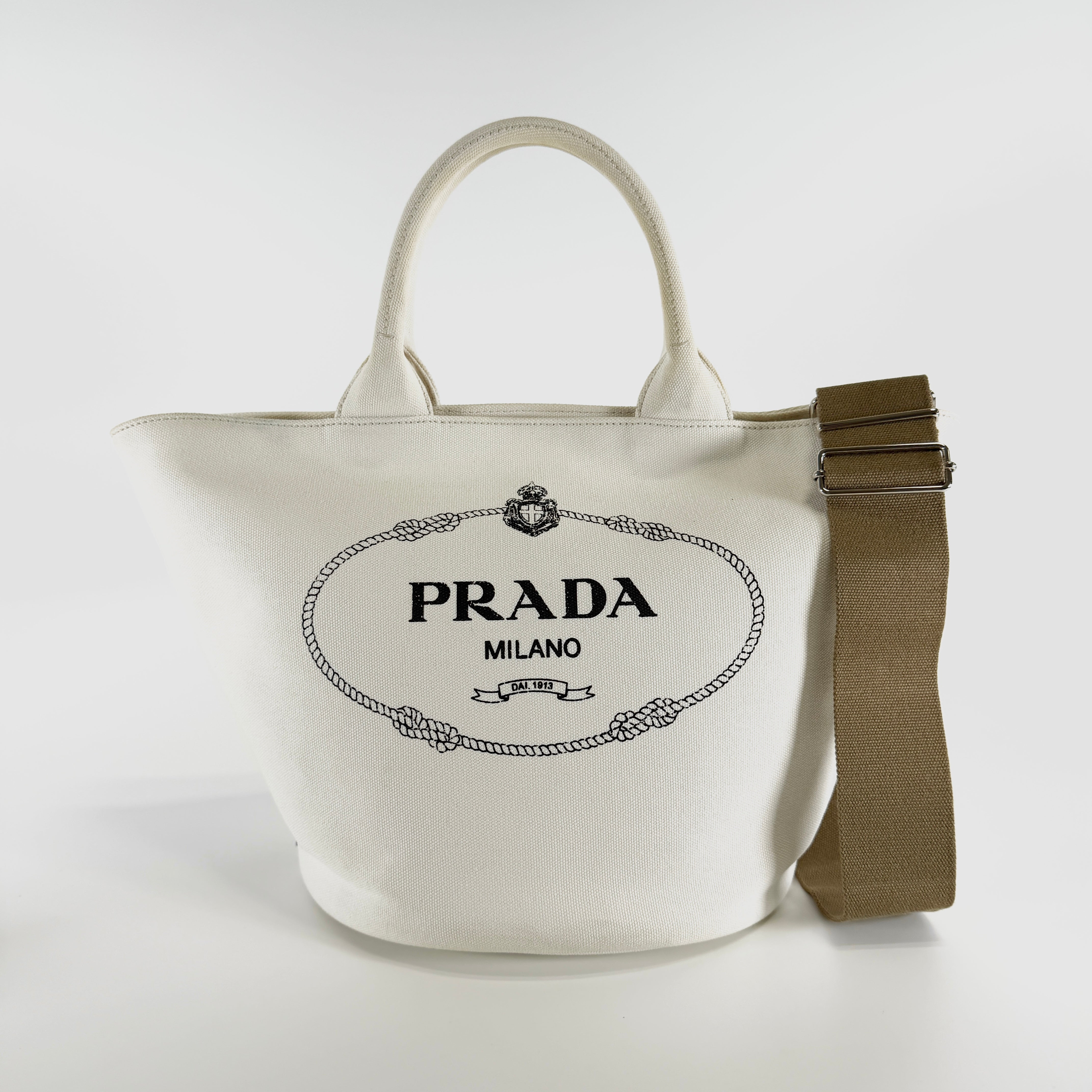 2605 secondhand PRADA Canapa Tote Bag