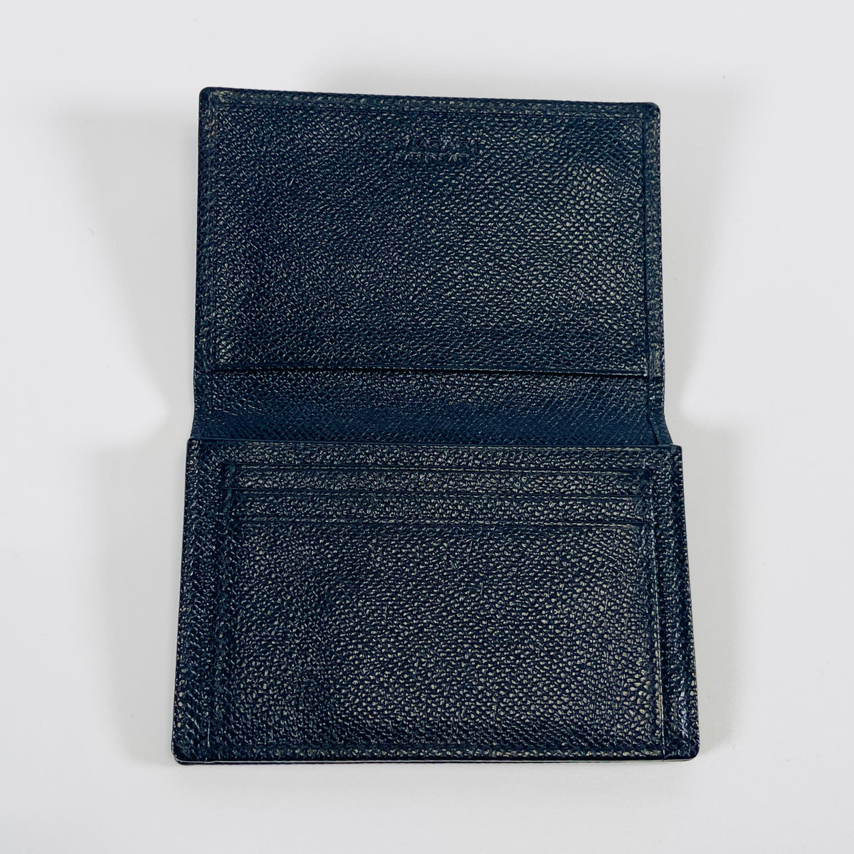 2607 secondhand BVLGARI leather Card Case black