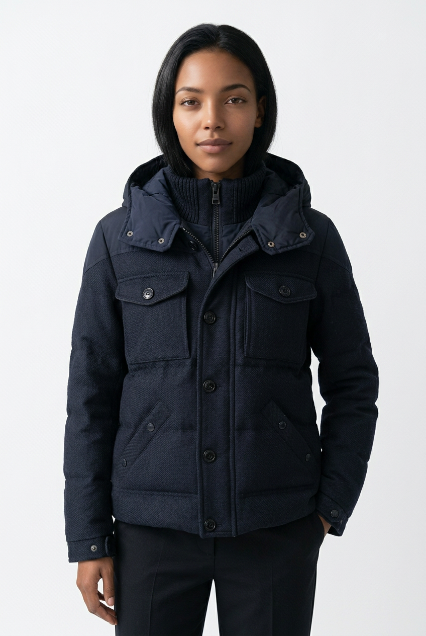 2606 secondhand MONCLER Down jacket coat Navy