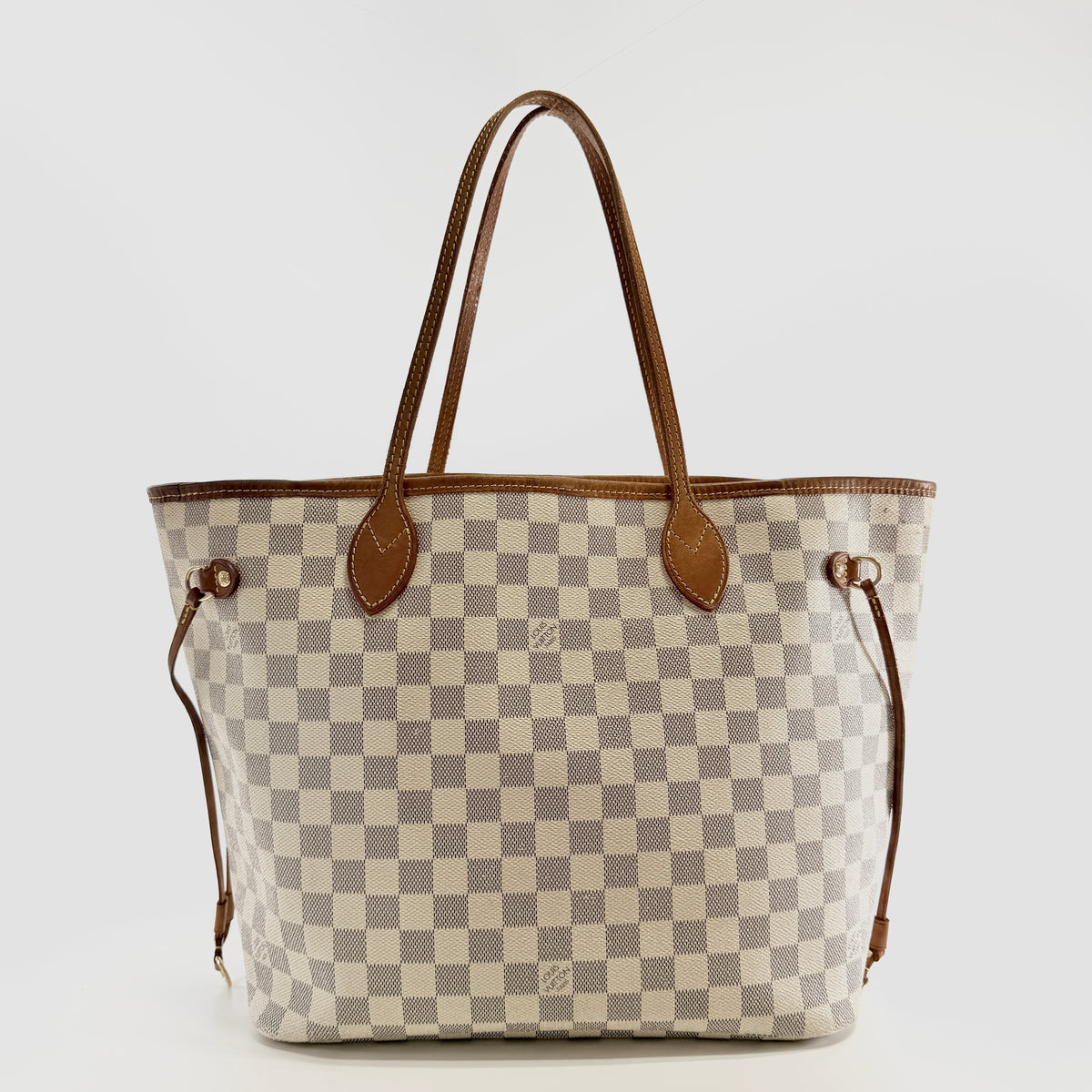 2606 secondhand LV Damier Azur Neverfull MM