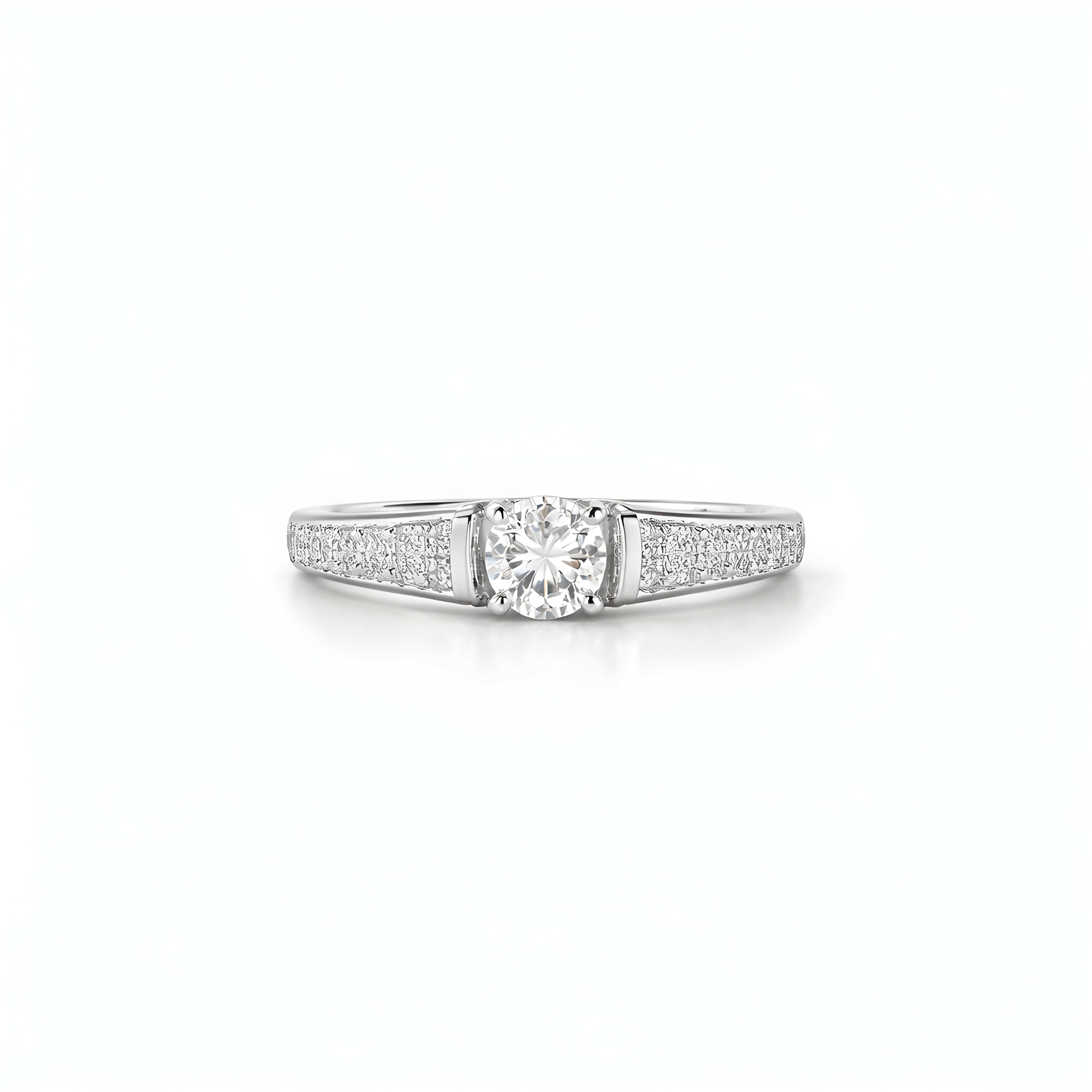 2605 secondhand Pt900 ring D0.3/0.22ct 5.6g #15