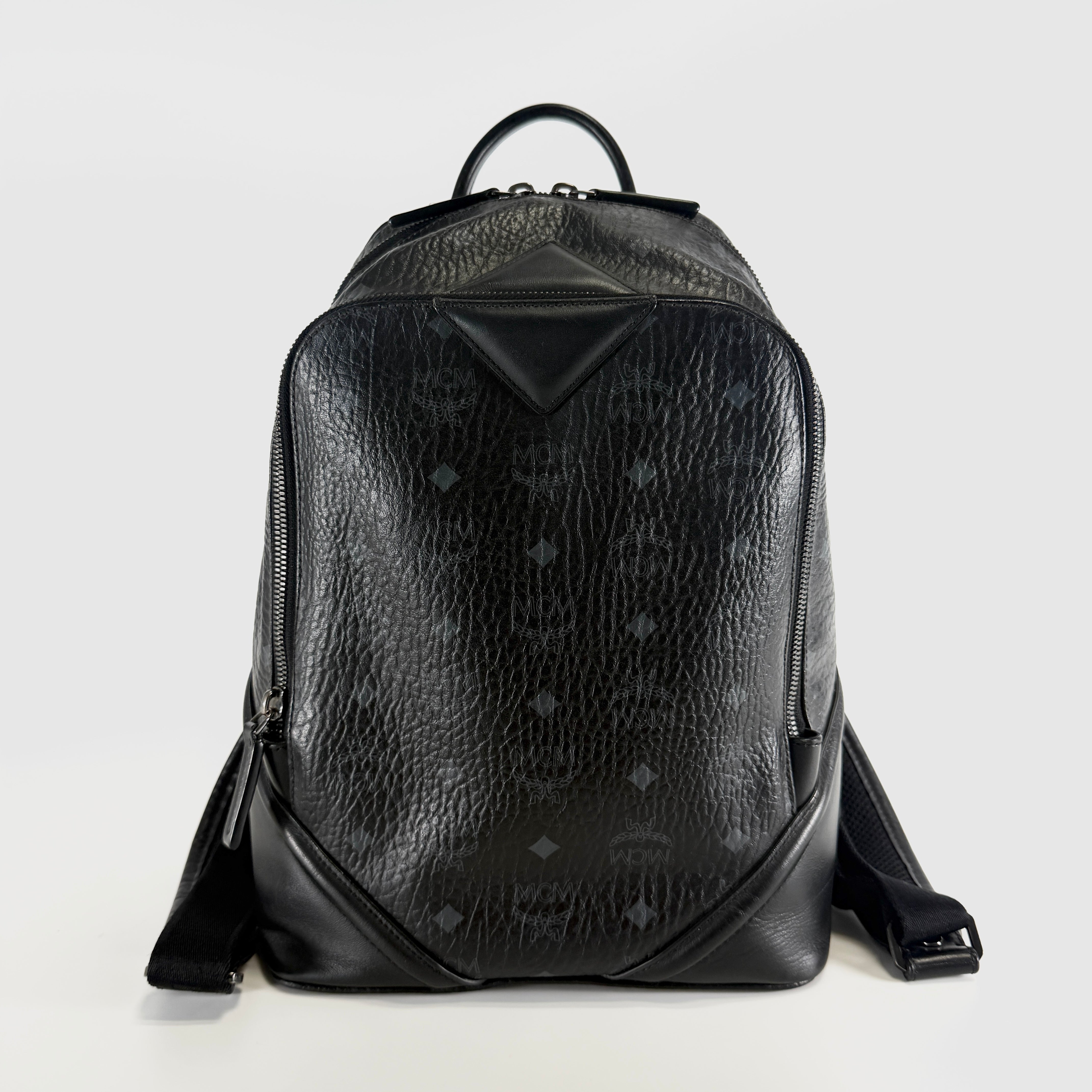 2607 secondhand MCM backpack black