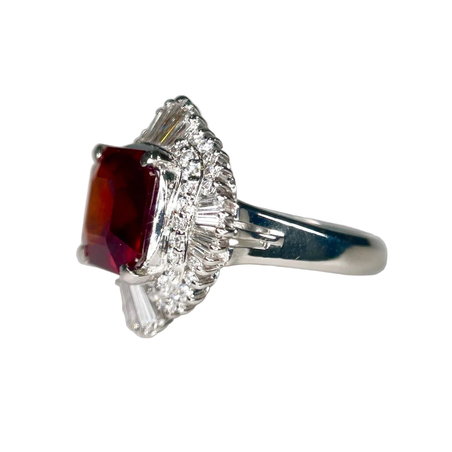 2603 secondhand Pt900 3.94ct/D0.81ct 10.1g #13