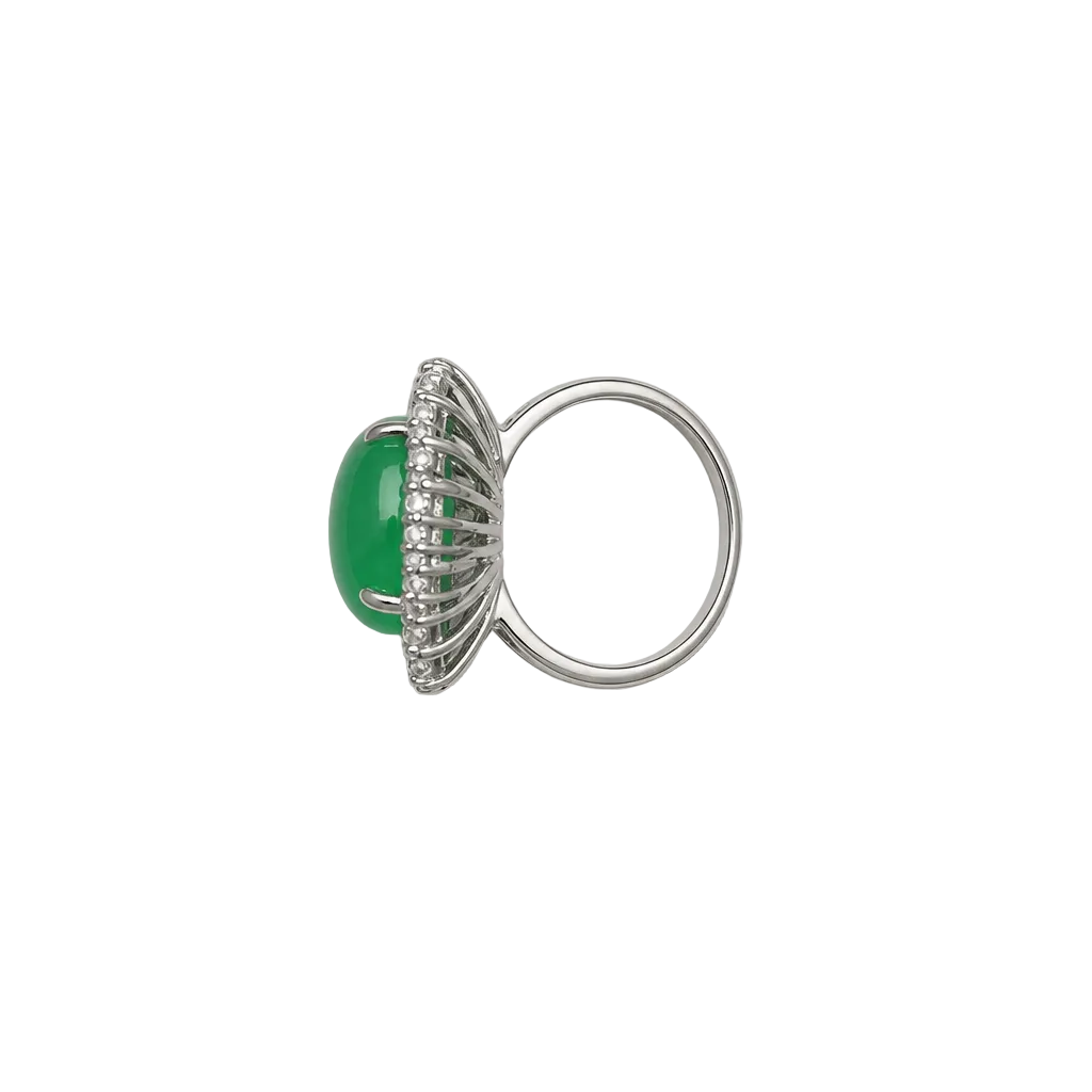 2607 secondhand Pt900 ring Jadeite 2.493ct D2.00ct Total 13.5g
