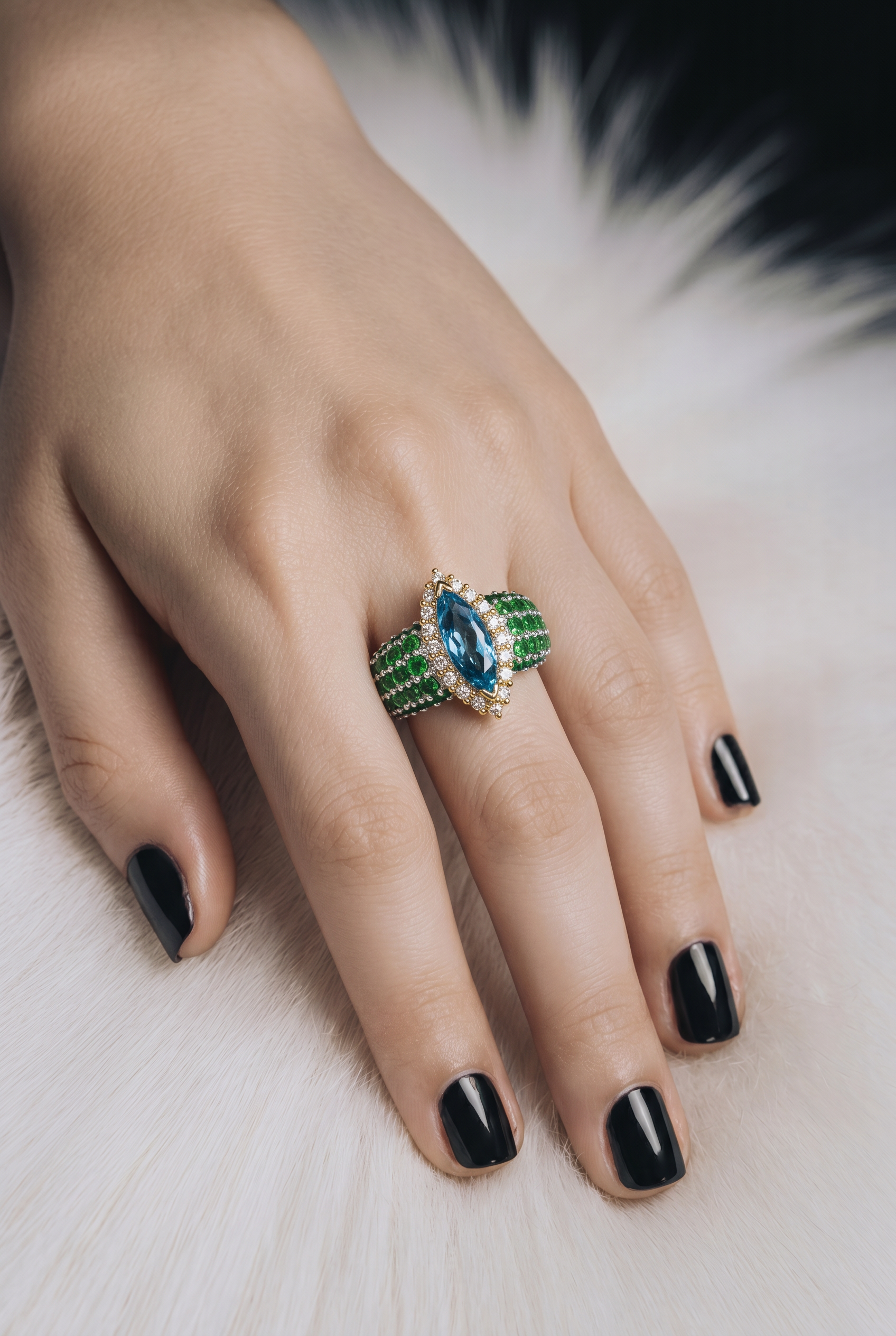 2606 secondhand Pt900/K18 AQ1.35ct/GG1.38ct/D0.45ct 16.2g