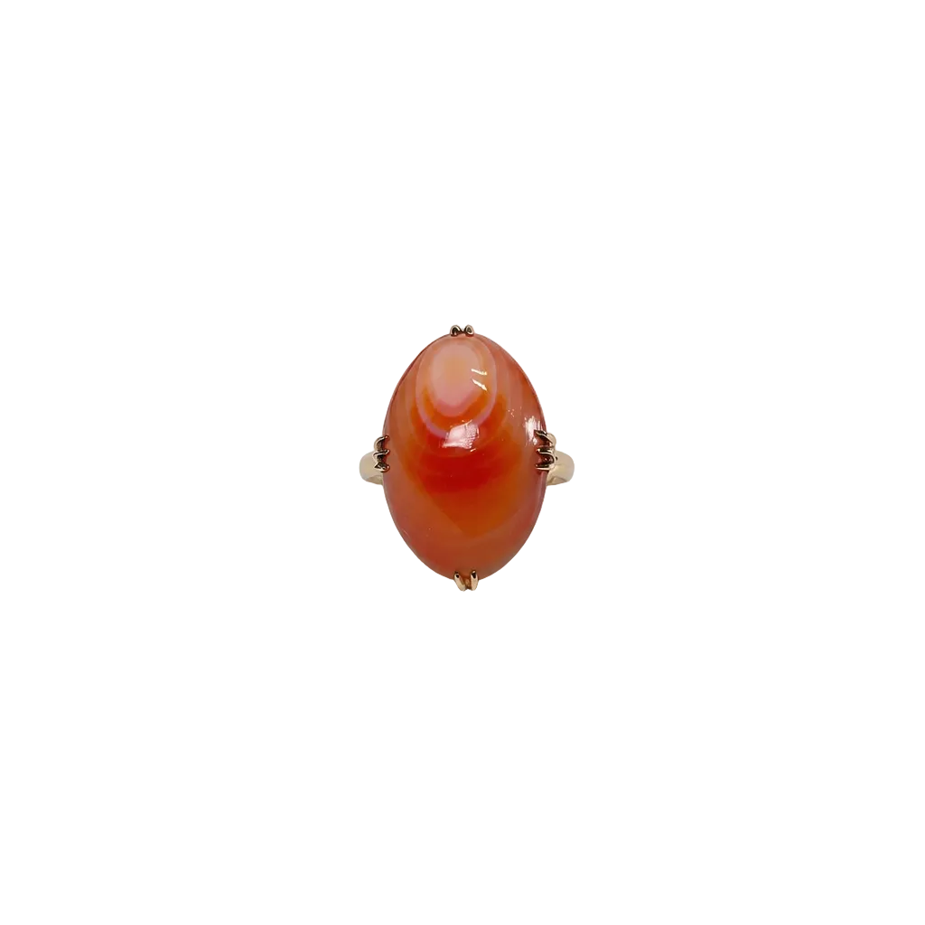 2607 secondhand k18 ring Sardonyx 5.4ct Total 9g