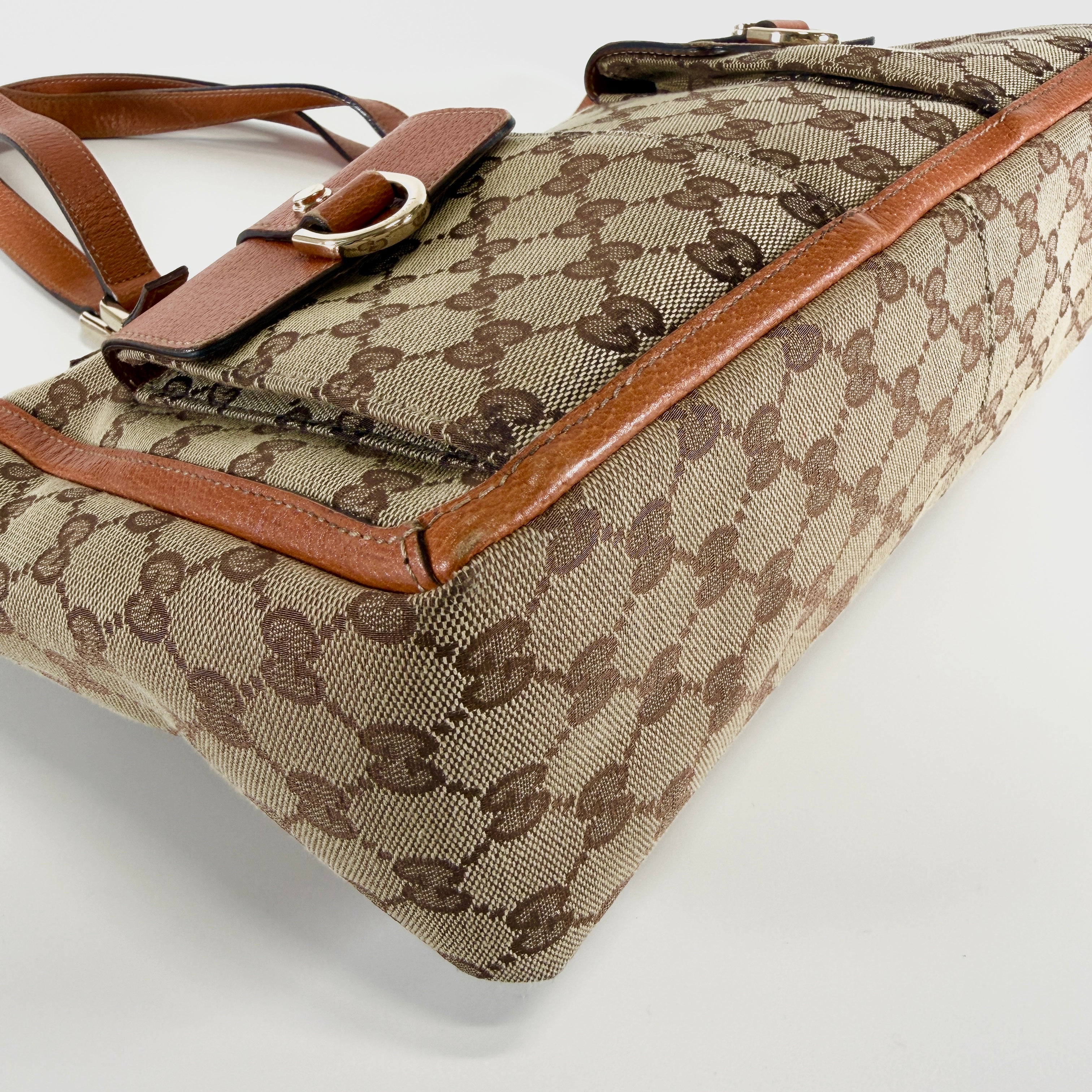 2606 secondhand GUCCI GG canvas Tote Bag