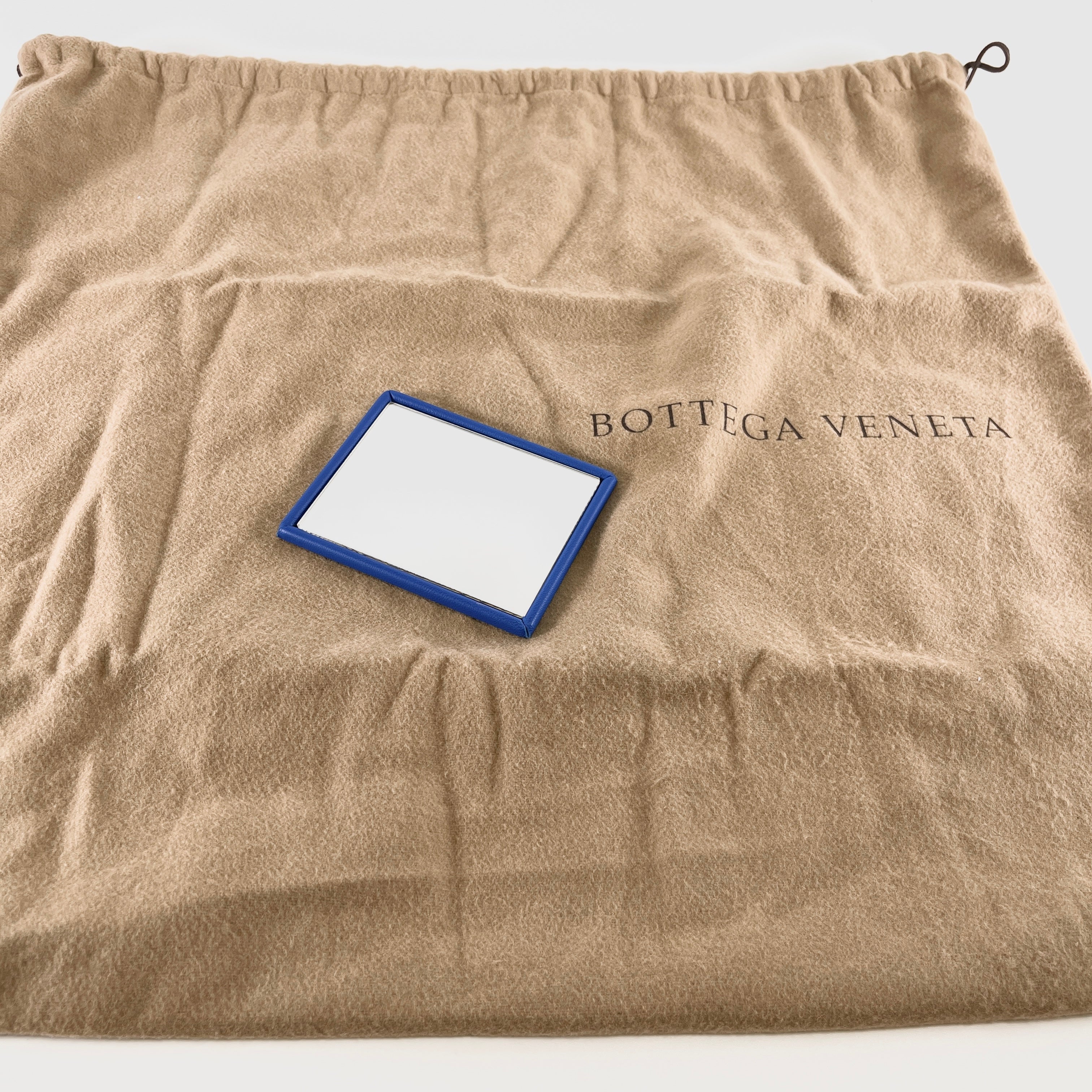 2606 secondhand BOTTEGAVENETA Intrecciato Olympia leather Chain Shoulder Bag blue mirror With
