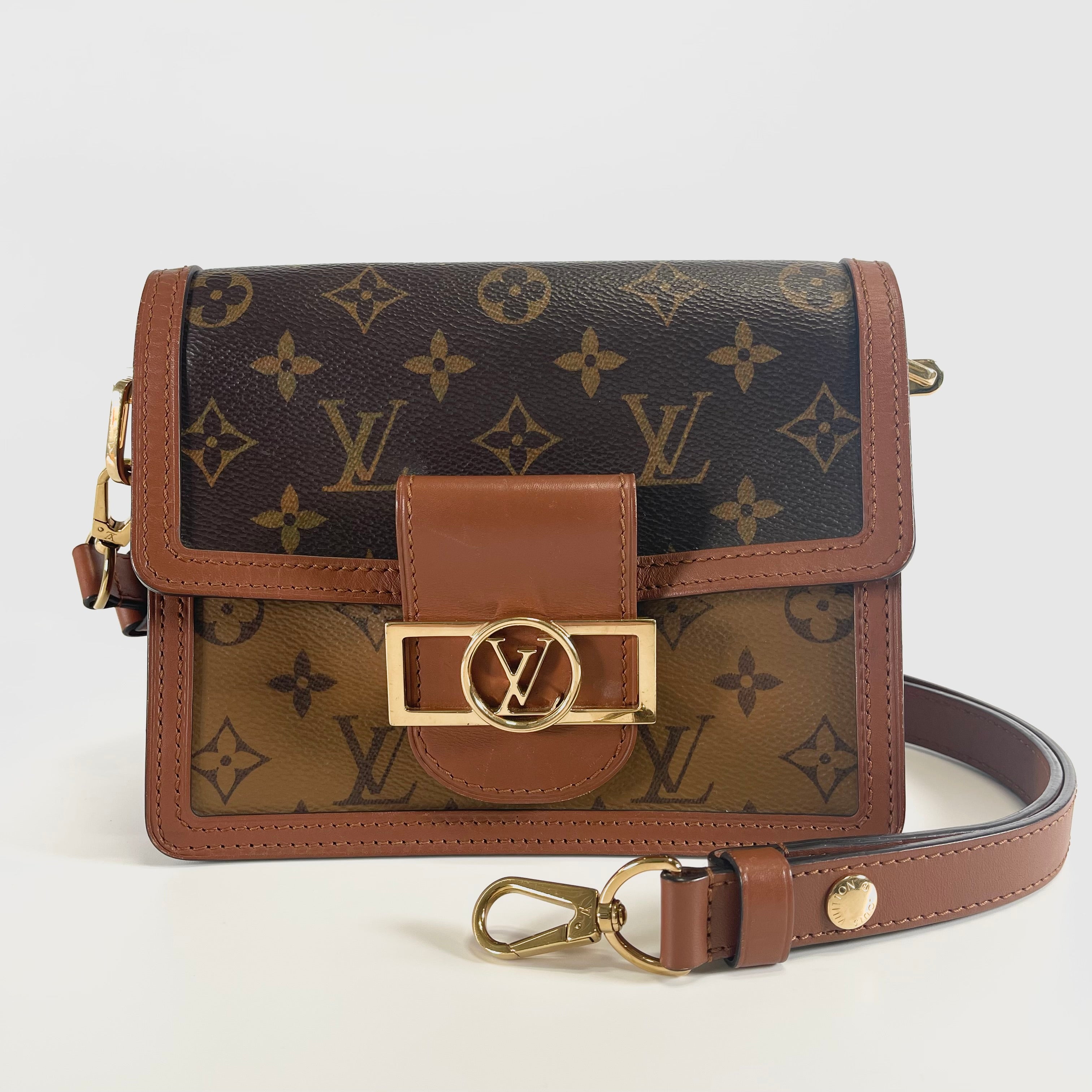 2605 secondhand LV Monogram Reverse M44580 Dauphine MINI strap