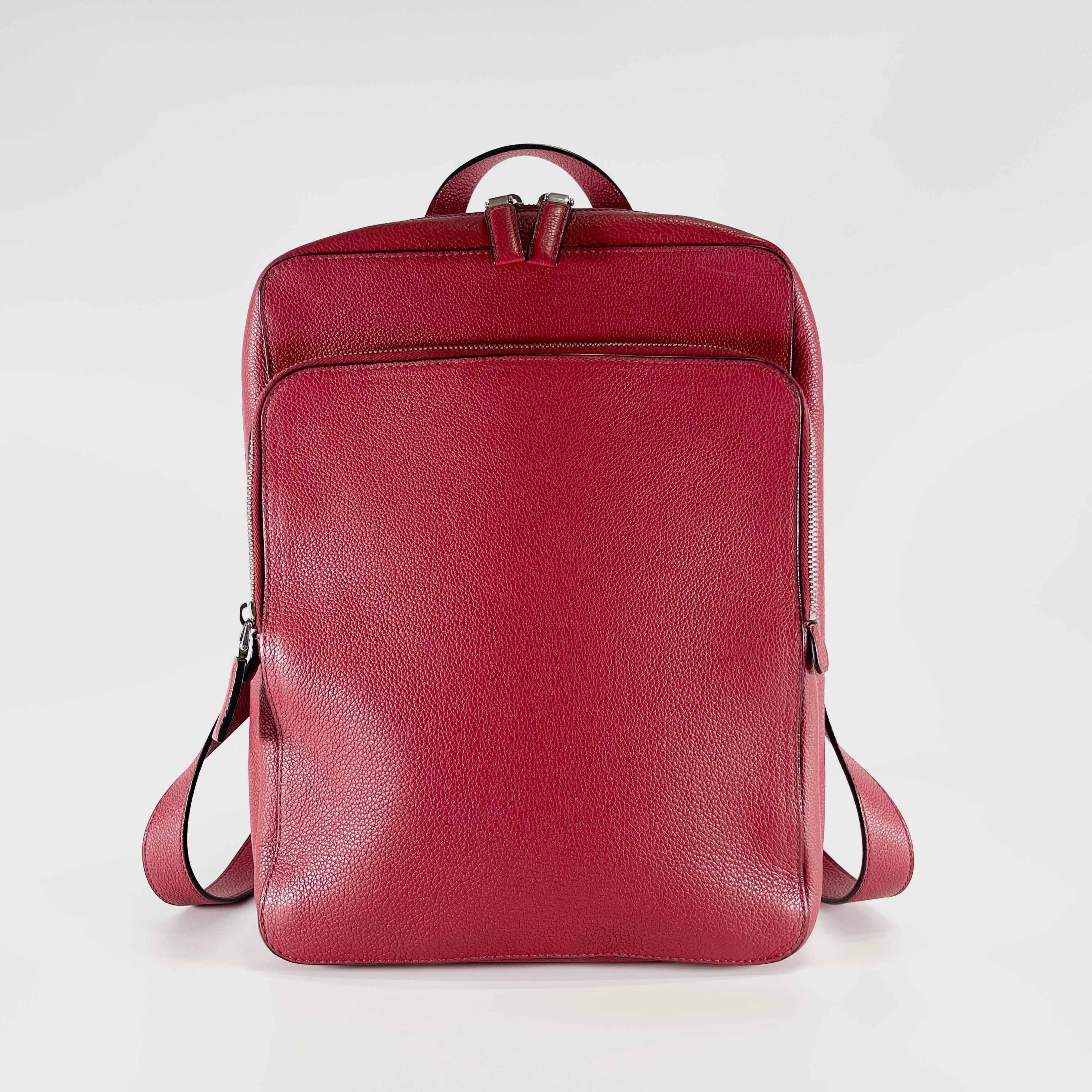 2604 secondhand PRADA backpack VZ063 T rain Ruby