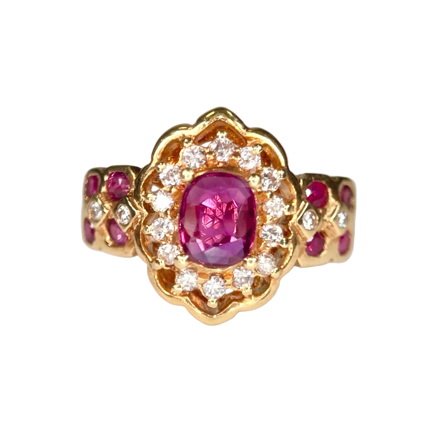 2602 secondhand ring K18 Ruby / Diamond ct:0.41ct ct:0.23ct 0.47ct