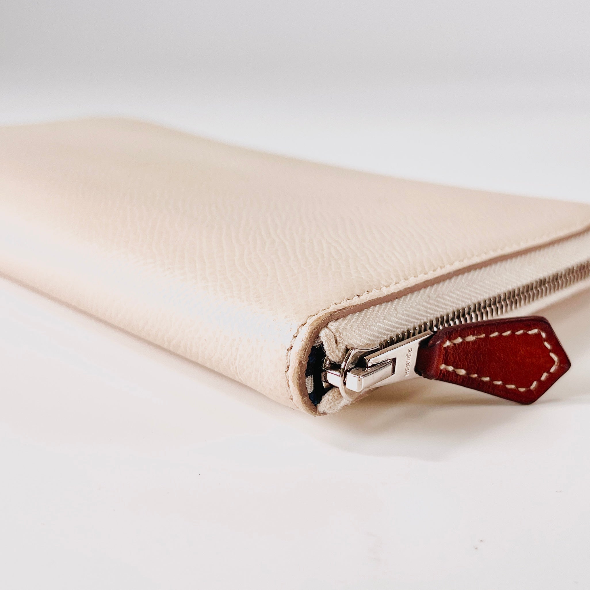 2604 secondhand HERMES wallet Azap long Y time mark / orange /P metal fittings /※ Epson