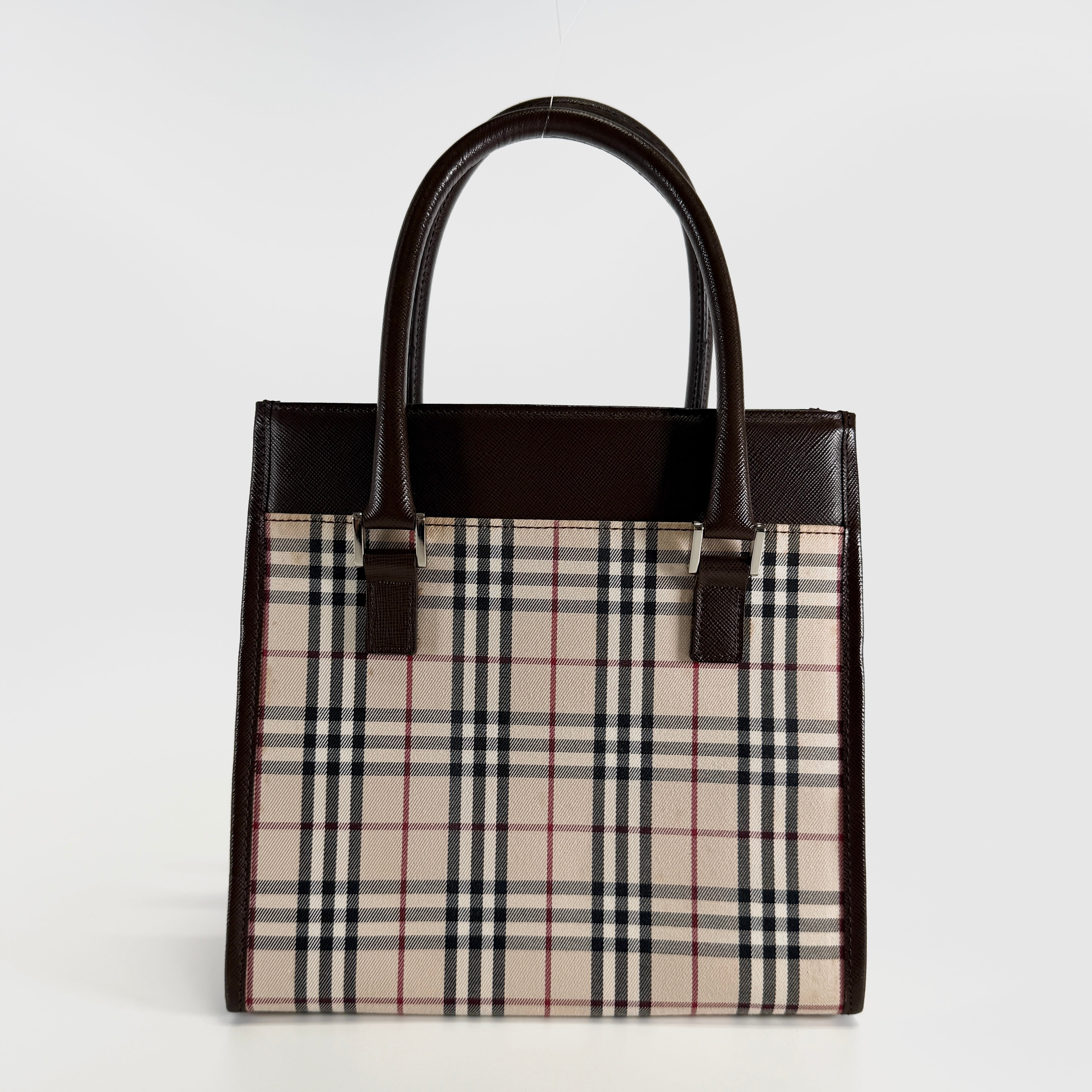 2606 secondhand BURBERRY Nova Check hand bag