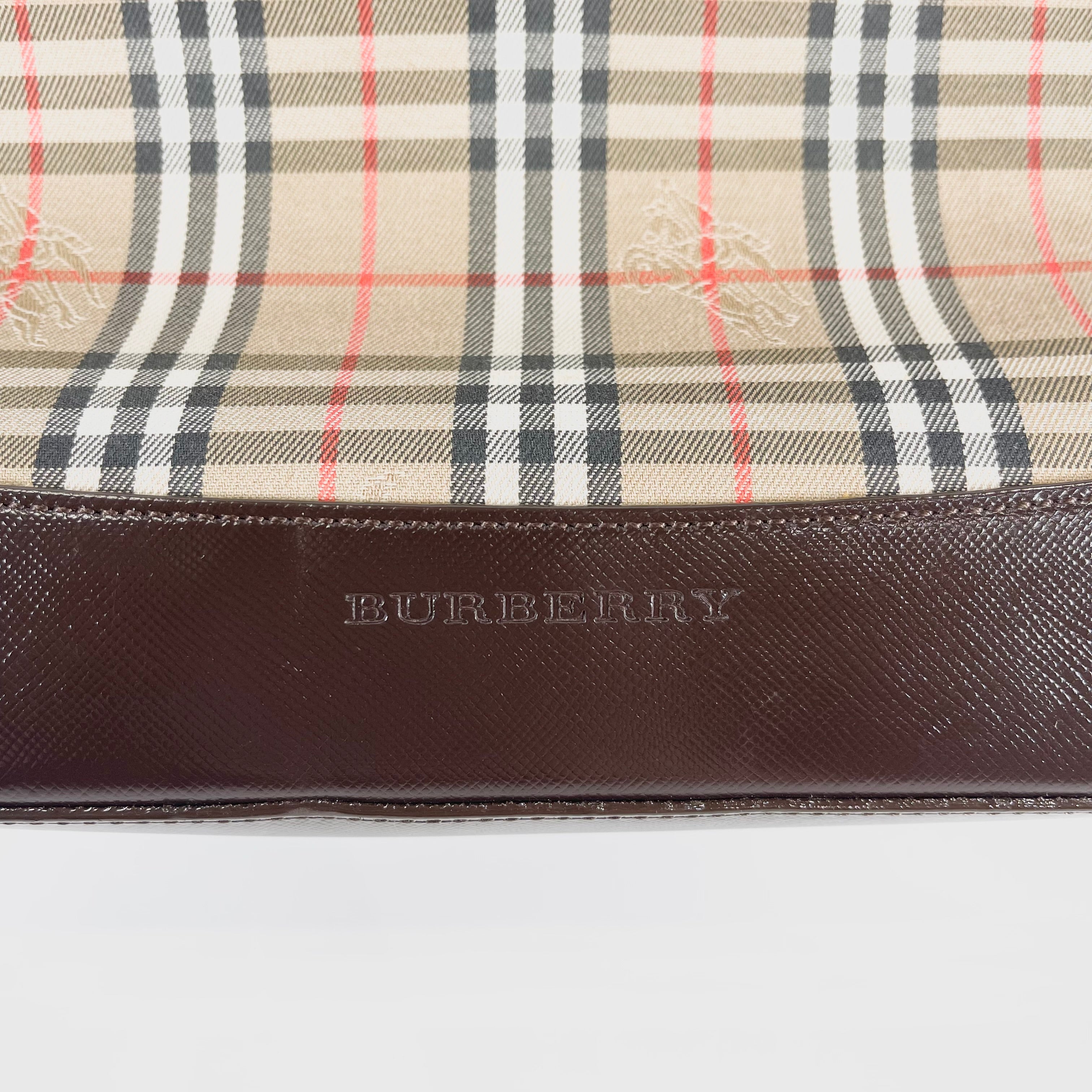 2605 secondhand BURBERRY check hand bag