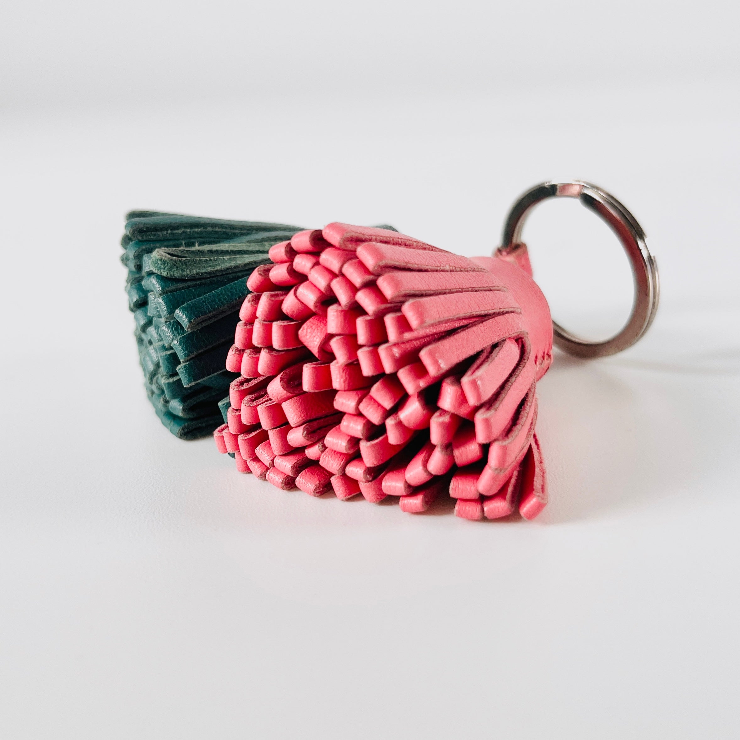 2605 secondhand HERMES leather key ring Rose The × SV