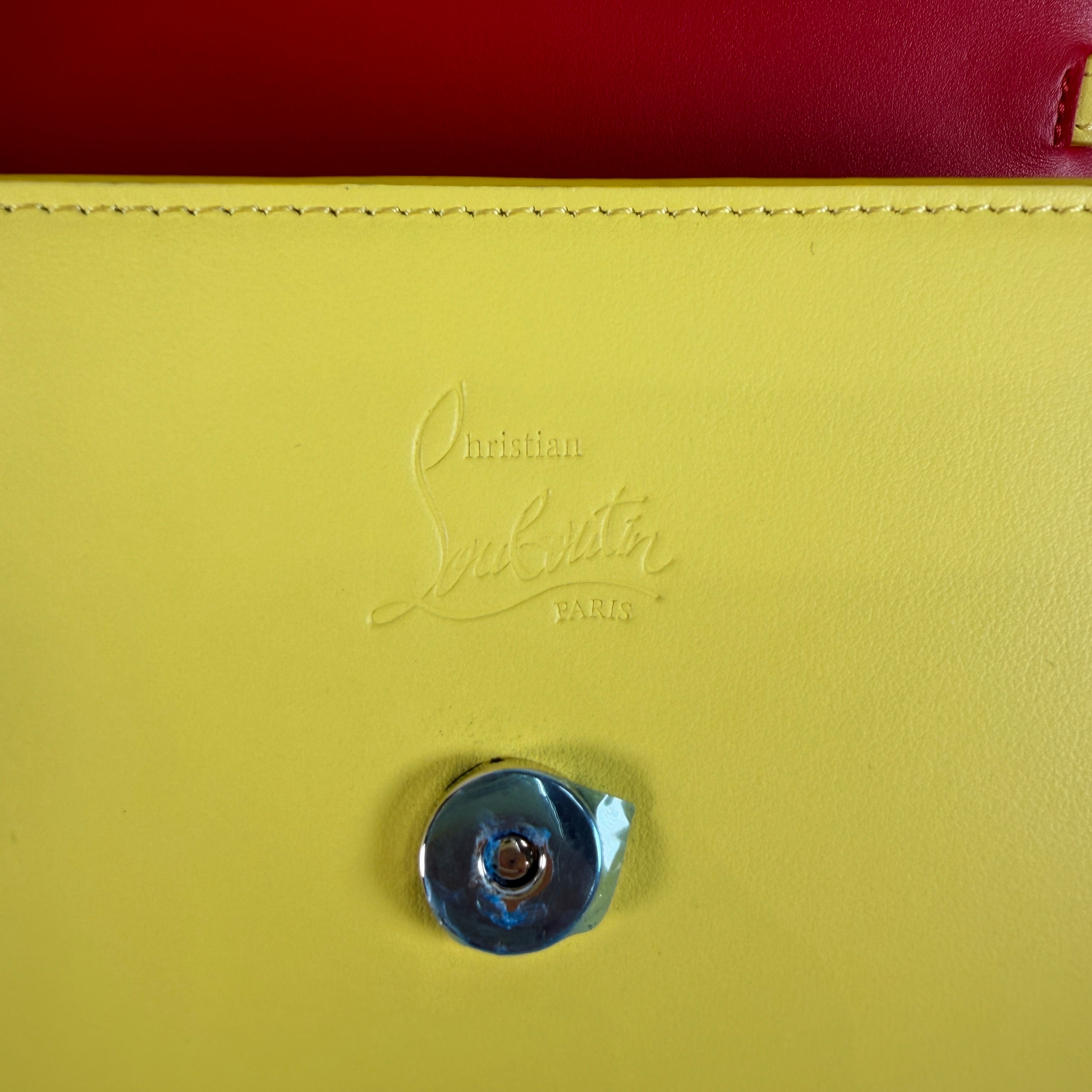 2606 secondhand Christian Louboutin Chain Shoulder Yellow
