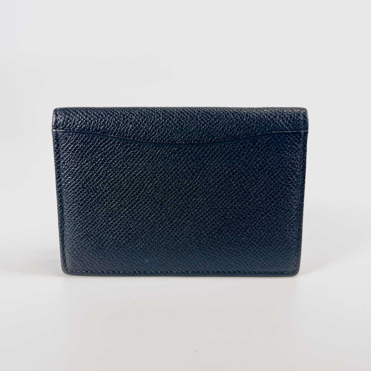2607 secondhand BVLGARI leather Card Case black