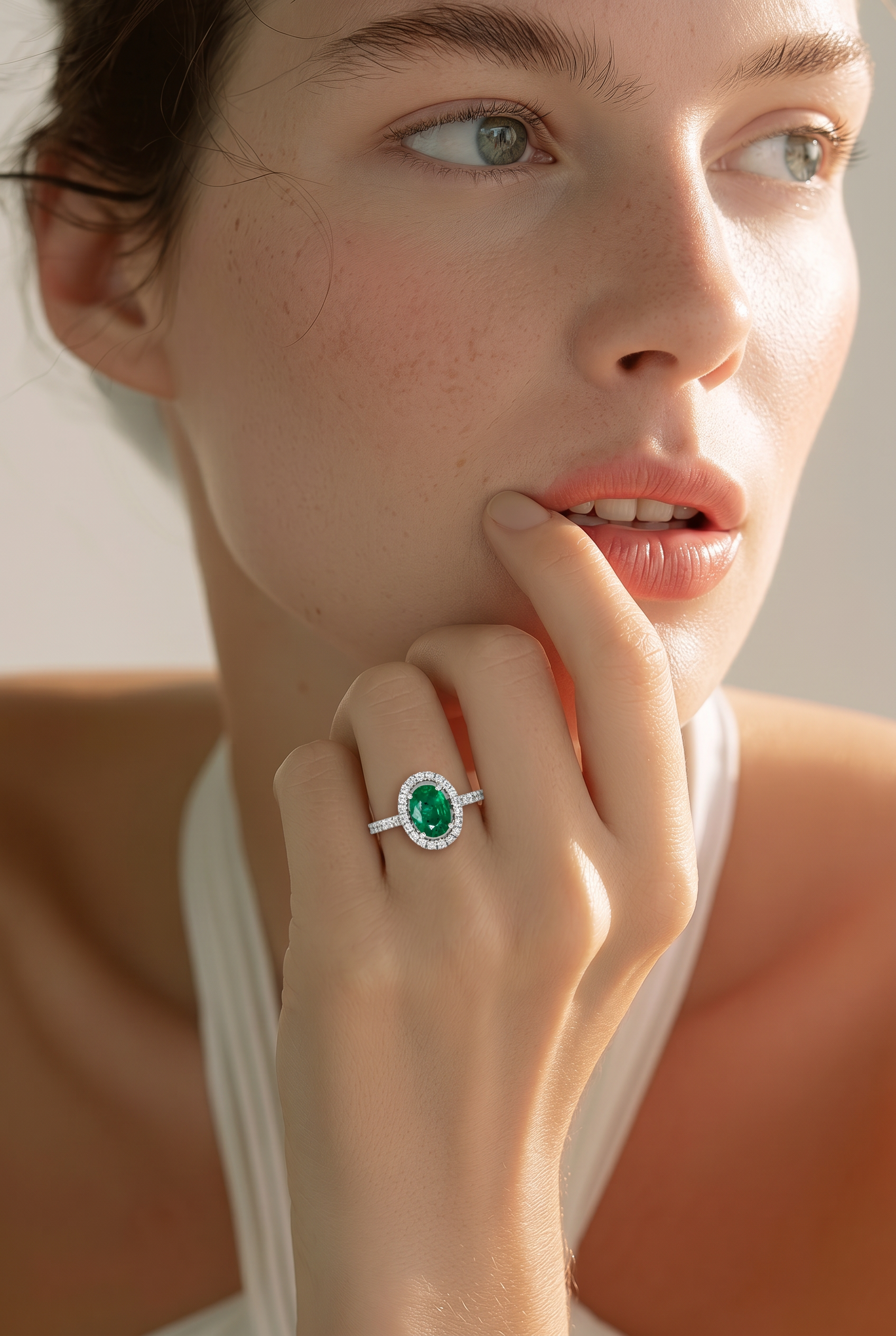 2606 secondhand K18 E0.83ct/D0.25ct 2.16g