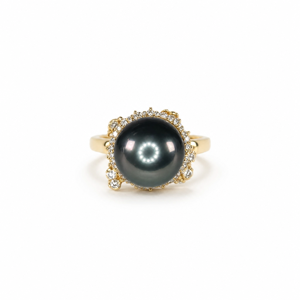 2605 secondhand K18 ring D0.45ct 4.3g #13.5