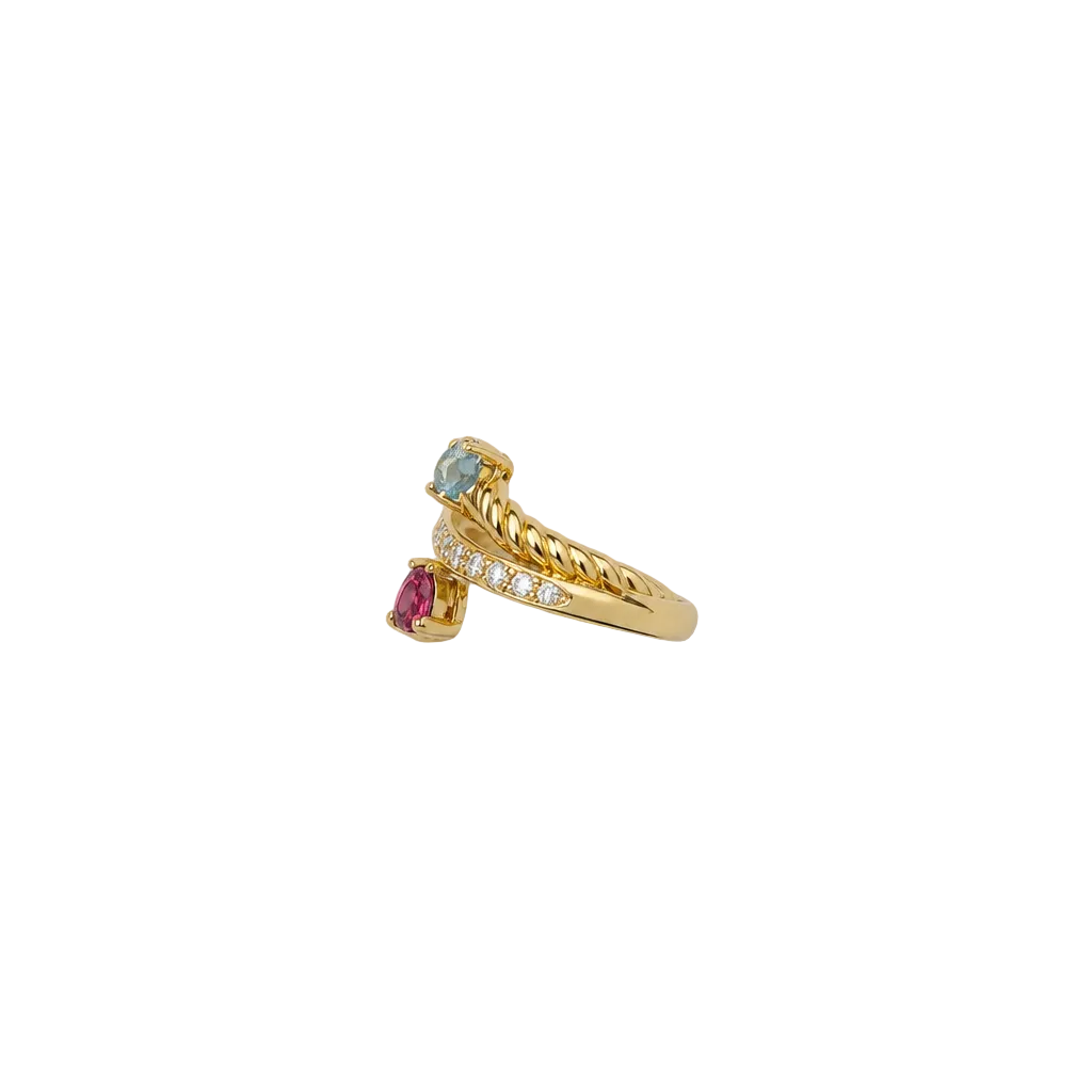 2607 secondhand K18 ring BT0.58ct D0.25ct total 6.61g