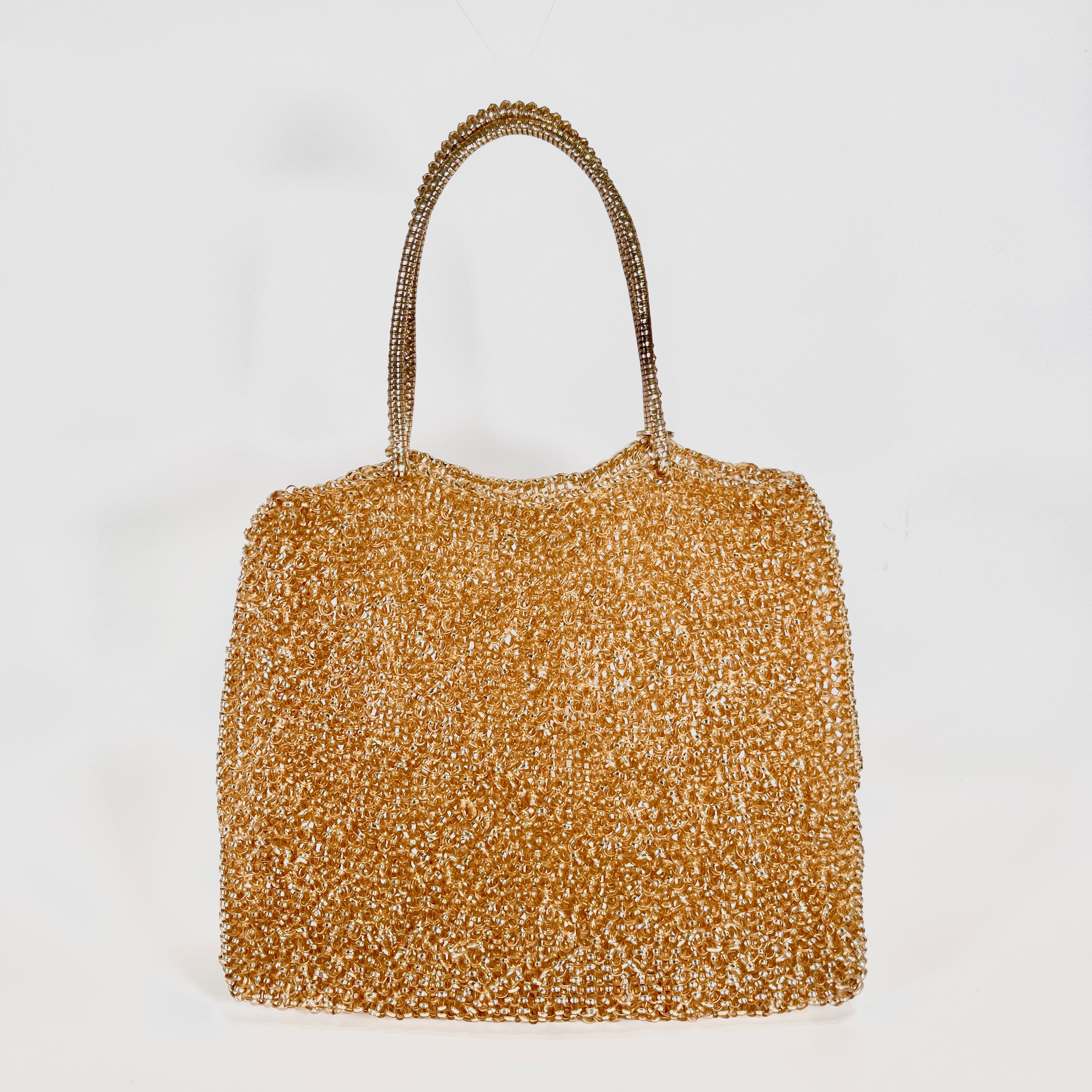 2604 secondhand ANTEPRIMA Square Wire bag gold
