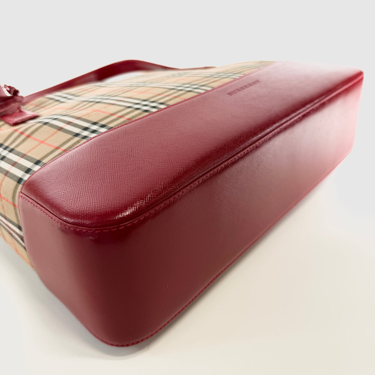 2607 secondhand BURBERRY check Shoulder bag