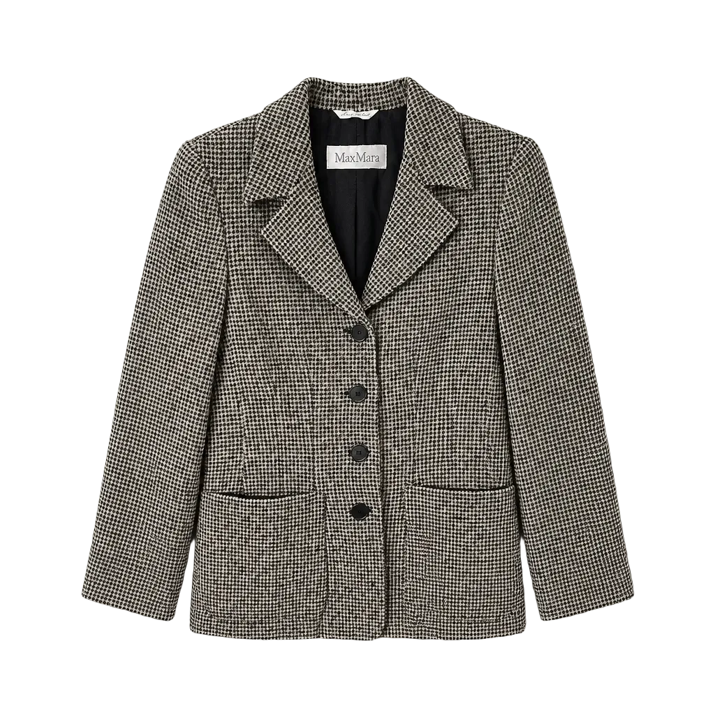 2607 secondhand jacket MAX MARA beige black polyester nylon size 42 ladies