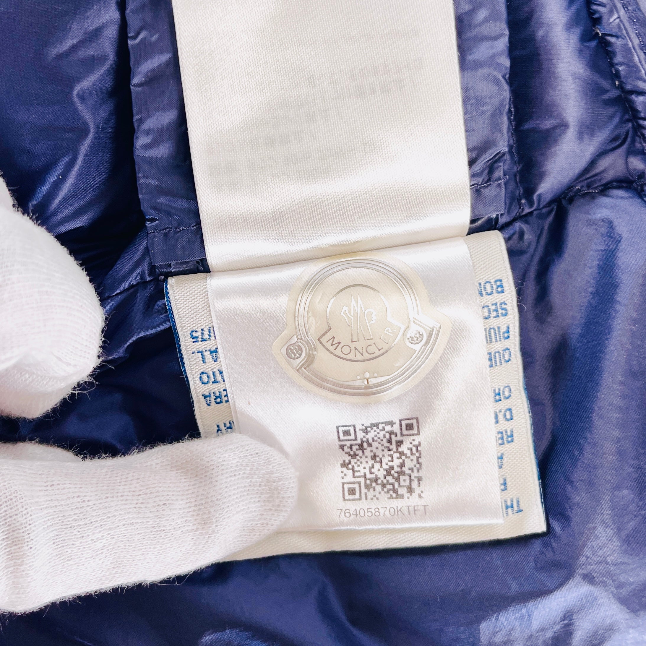 2603 secondhand MONCLER BARBEL 15 year nylon down coat Navy
