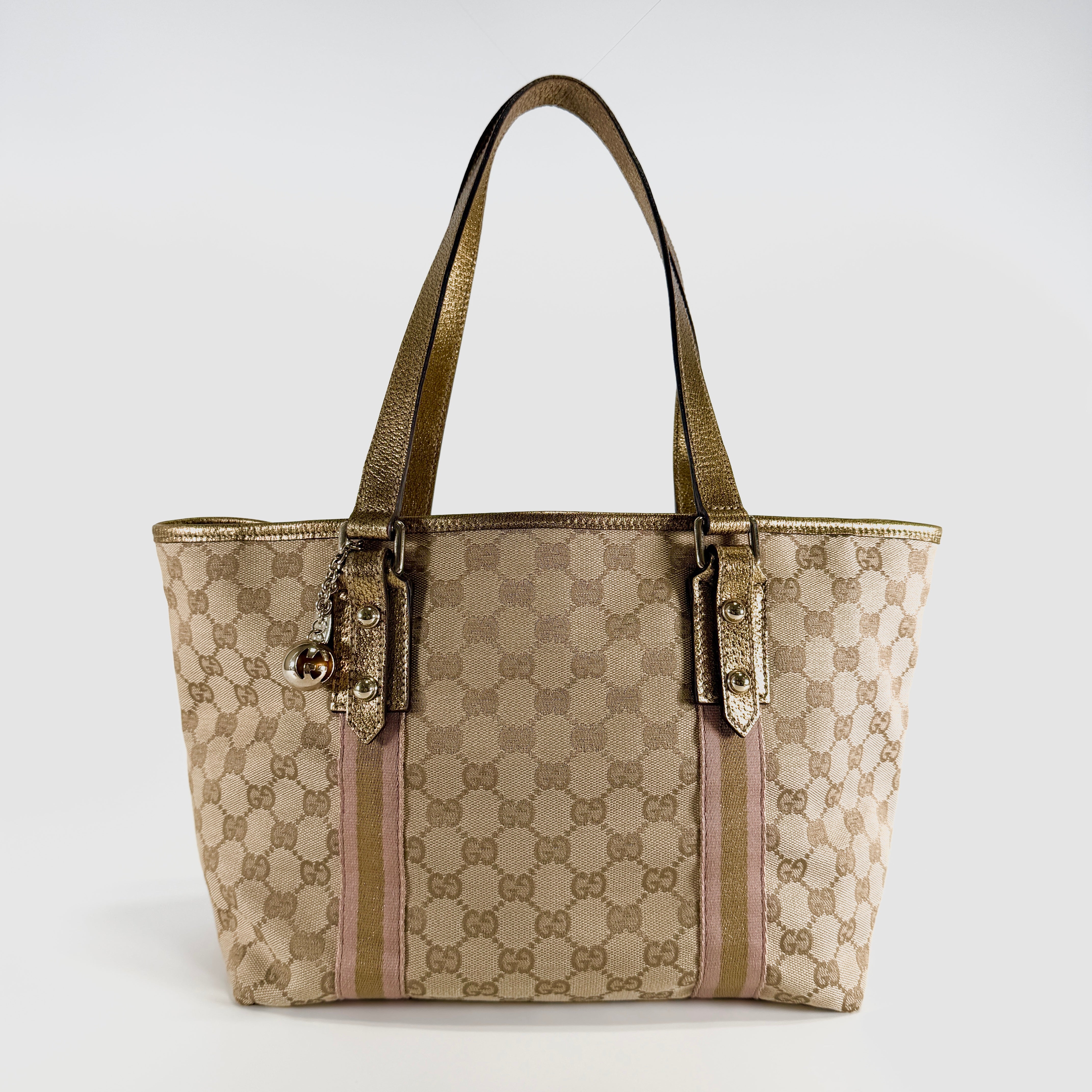 2607 secondhand GUCCI GG canvas Tote Bag