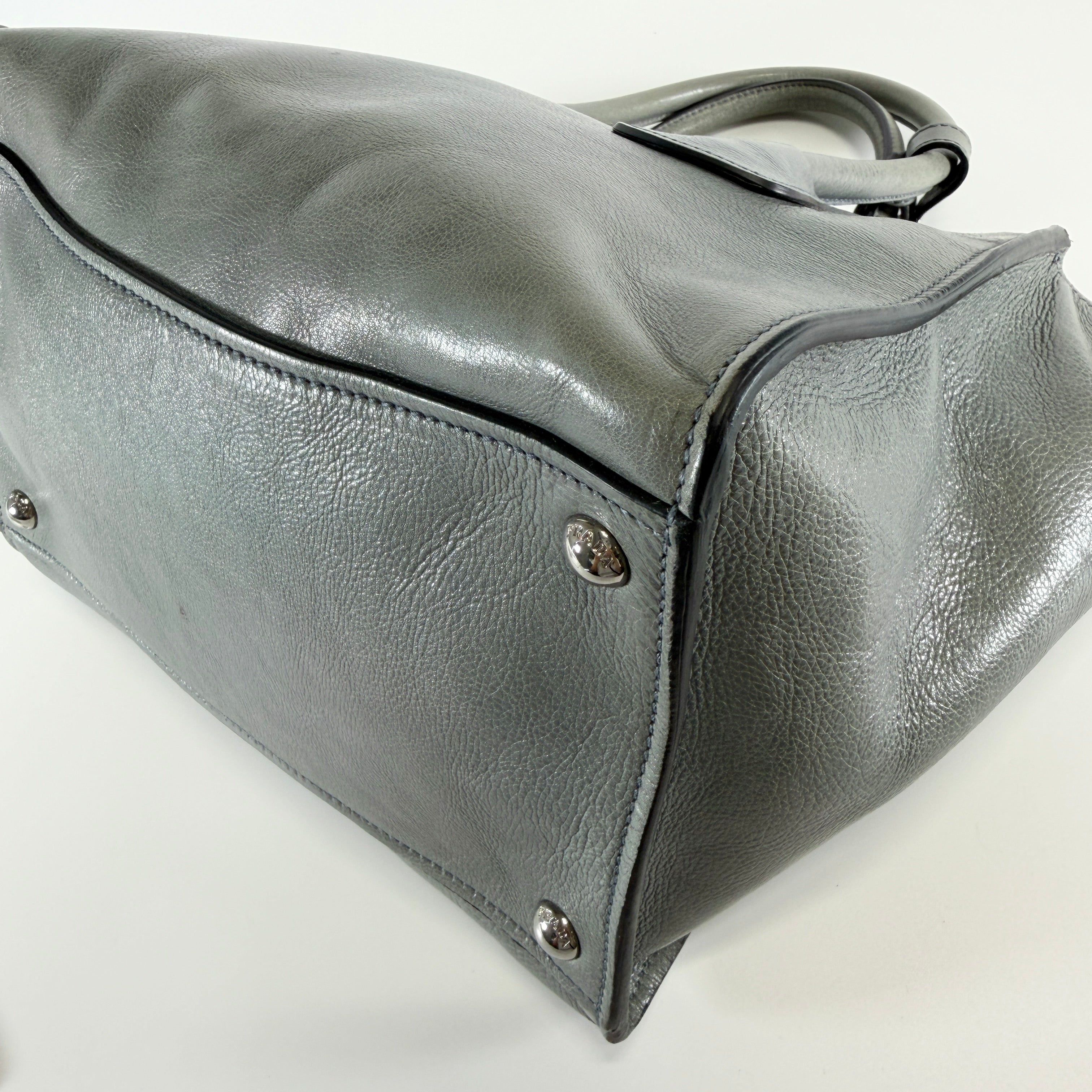 2606 secondhand PRADA Triangle Logo hand bag