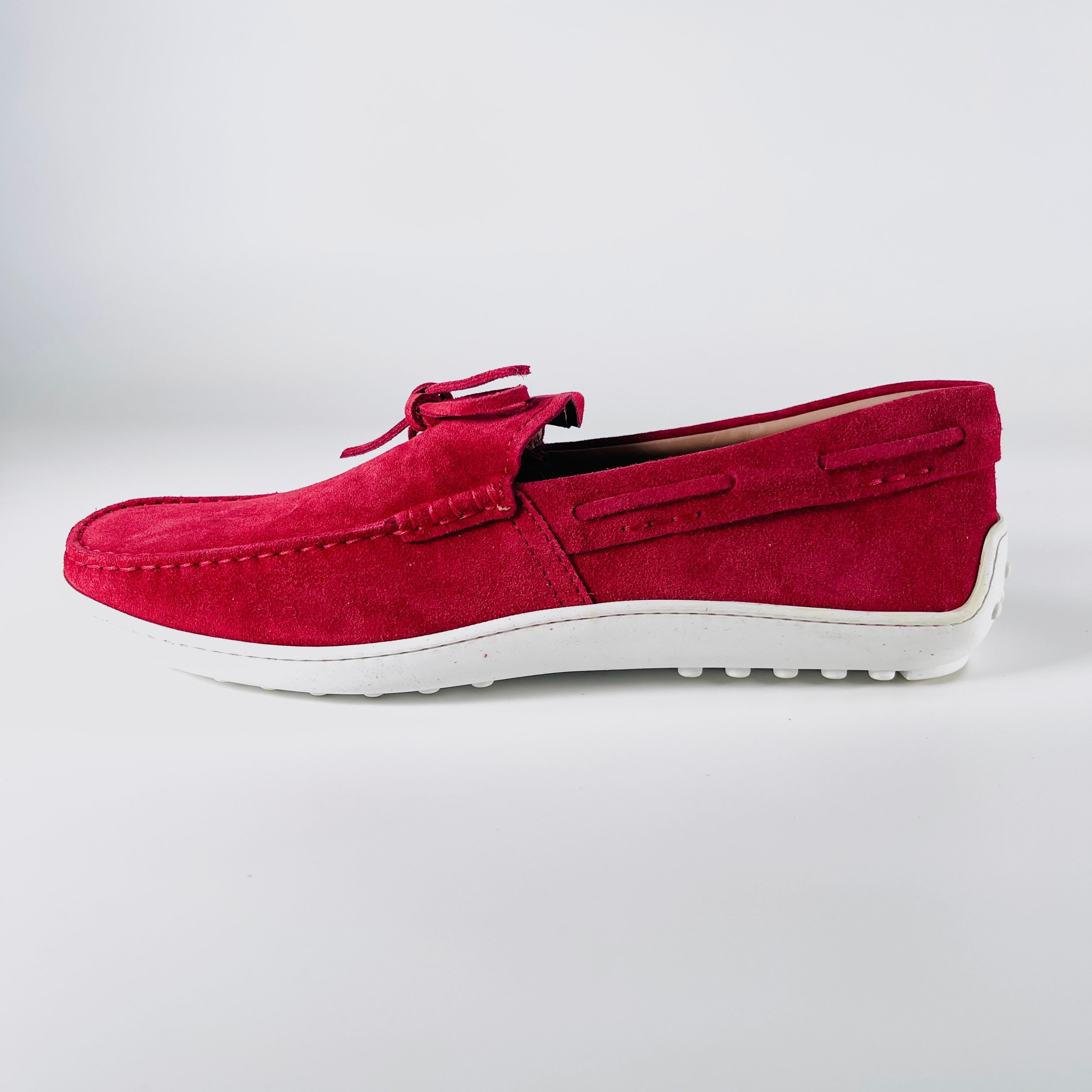 2605 secondhand TOD'S Shoes Red /#8.5/ Men's / suede