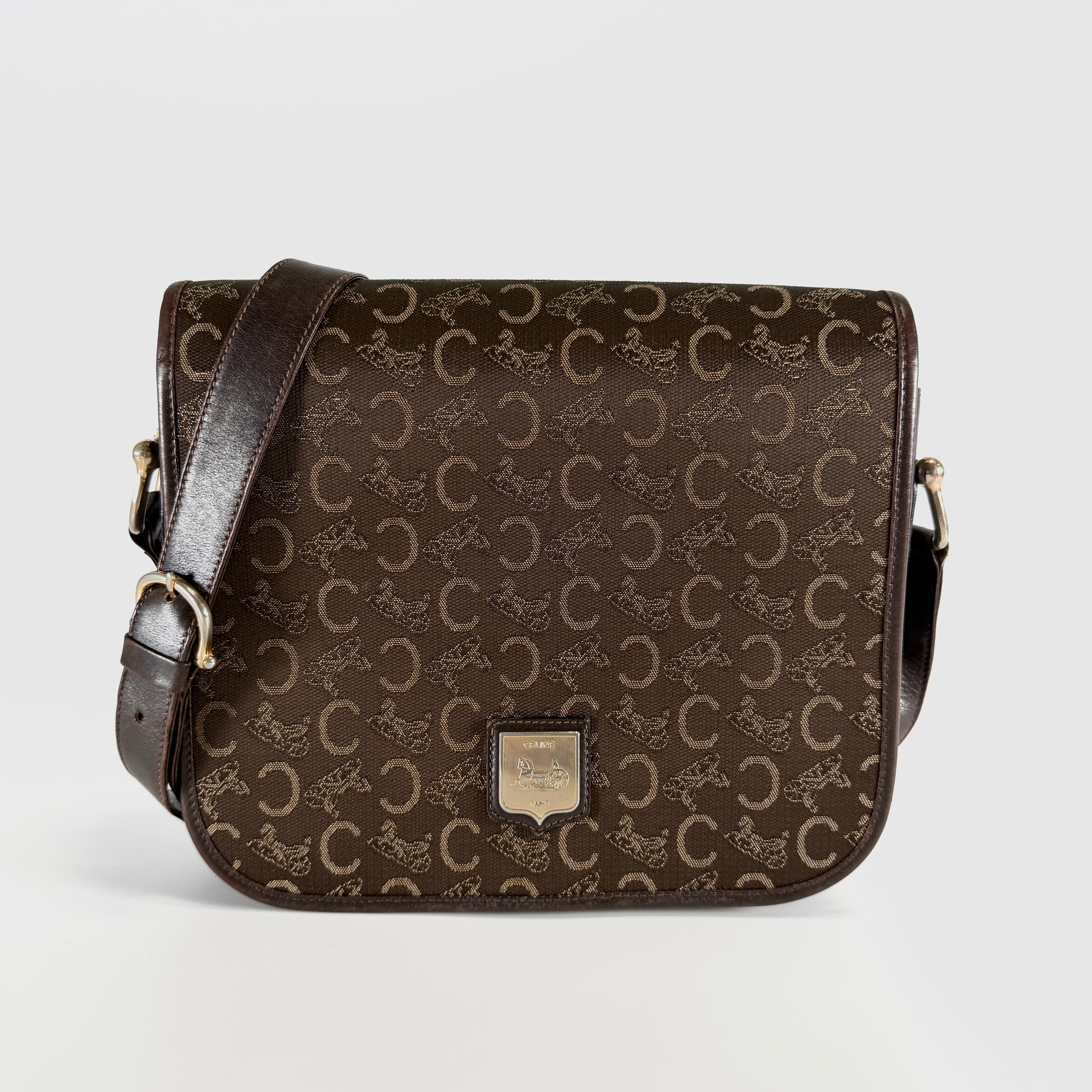 2607 secondhand CELINE C Macadam Shoulder bag