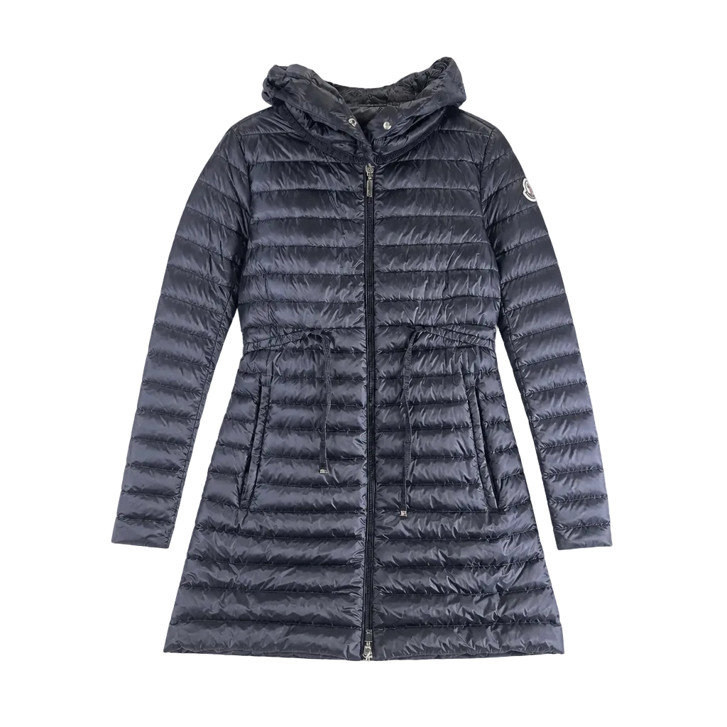 2603 secondhand MONCLER BARBEL 15 year nylon down coat Navy