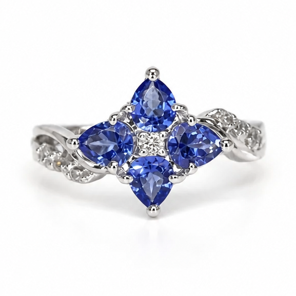2606 secondhand K18WG TZ1.20ct/D0.15ct 5.56g