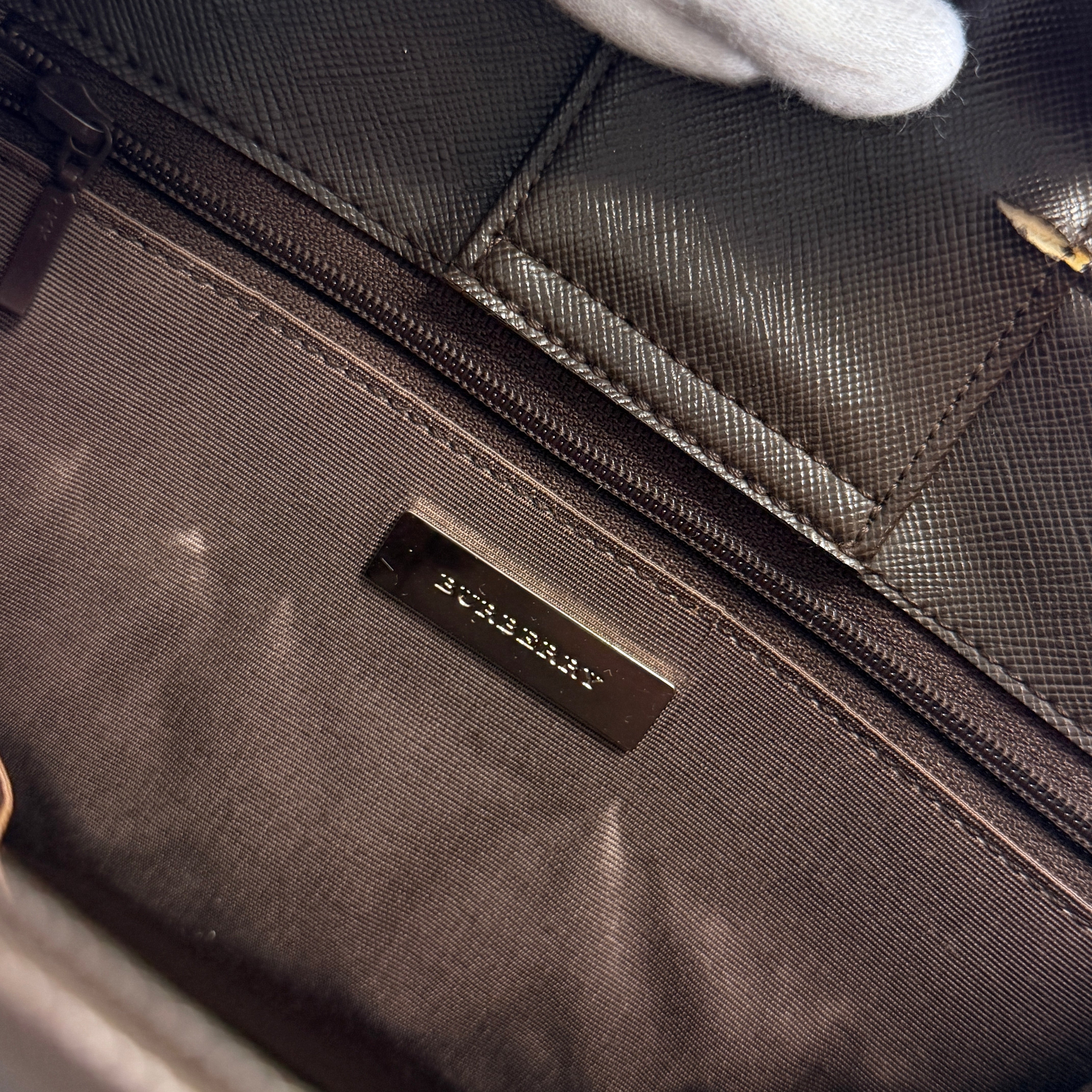 2606 secondhand BURBERRY Nova Check hand bag
