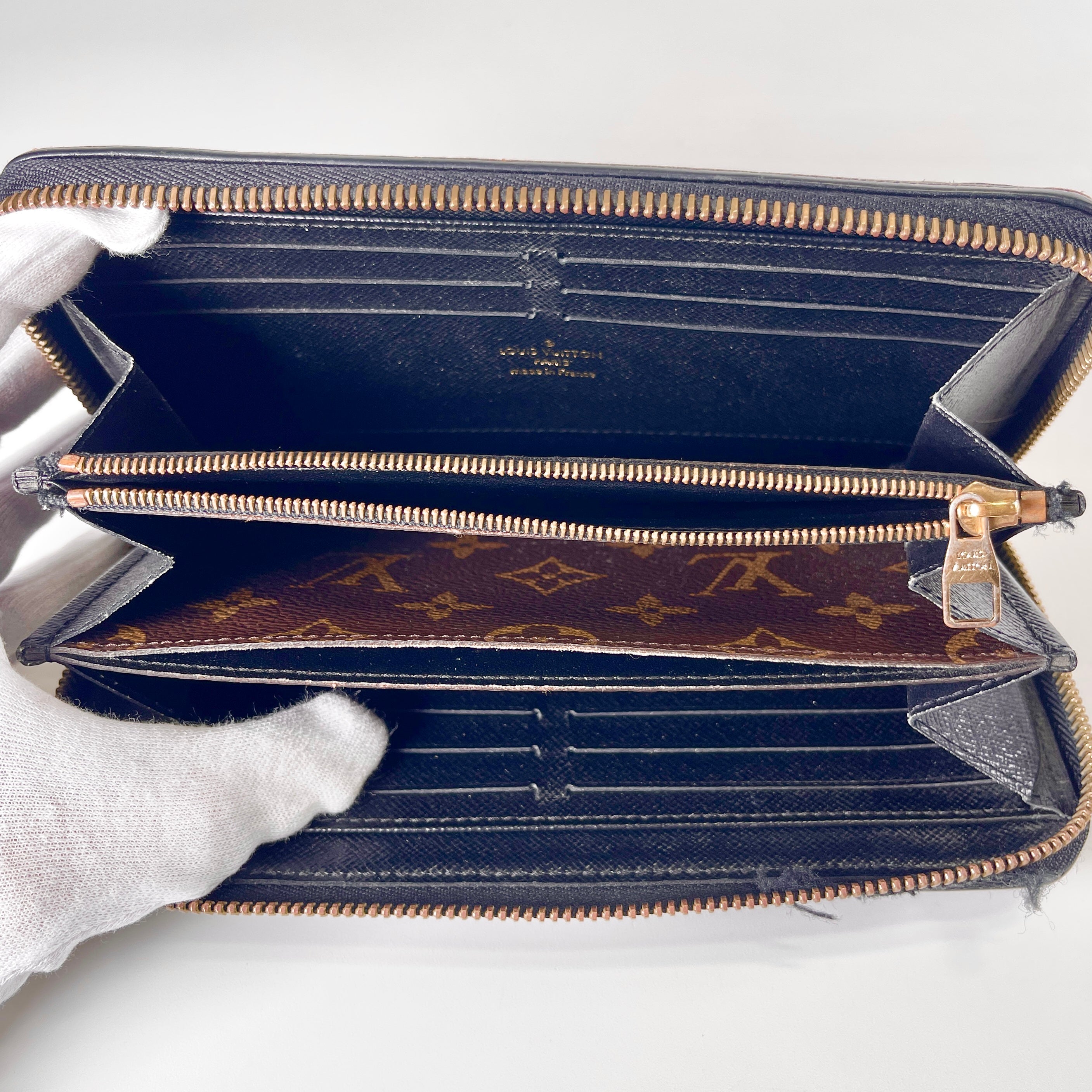 2605 secondhand LV Macassar Zippy Dragon Brown IC