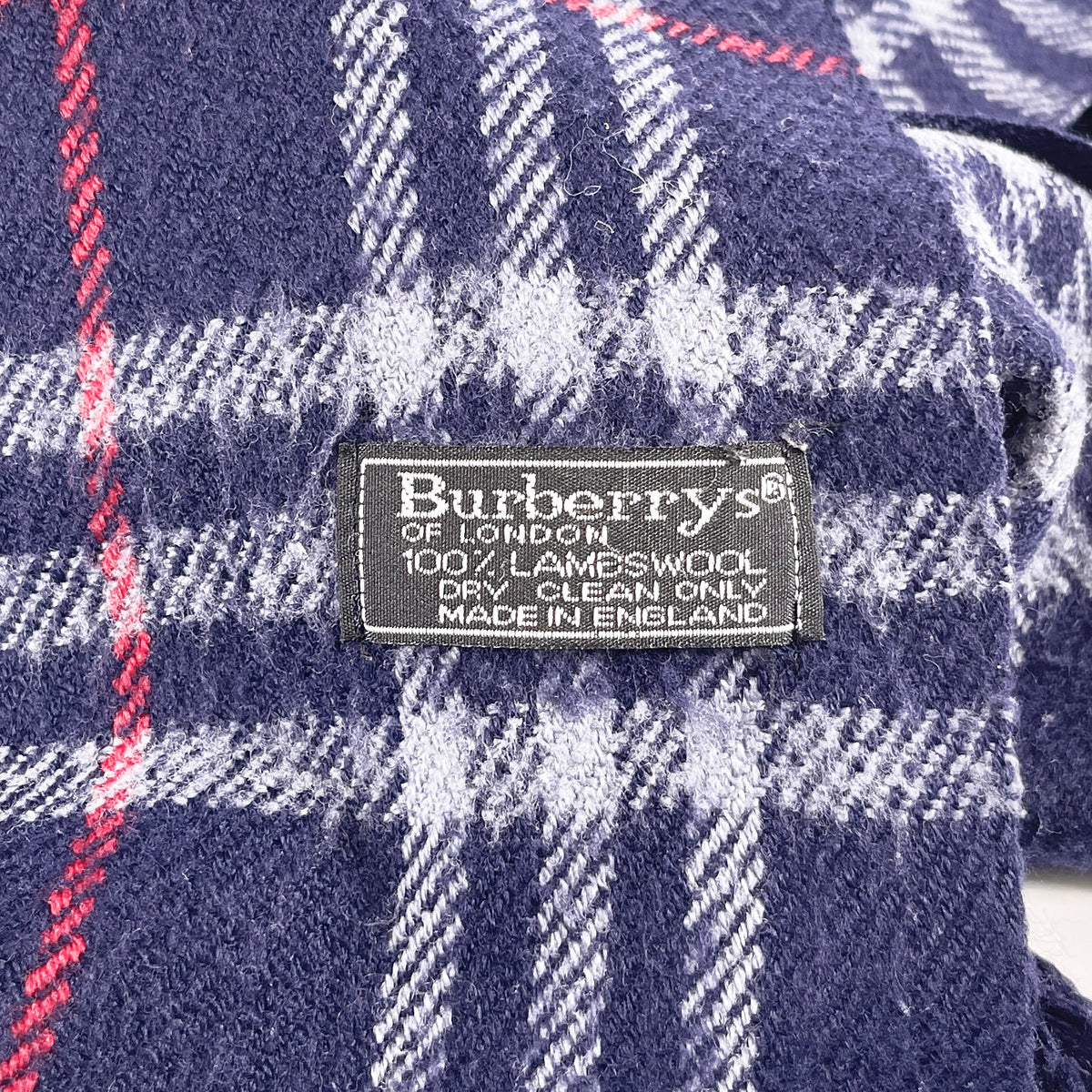 2603 secondhand BURBERRY Burberry's Nova Check muffler wool Navy