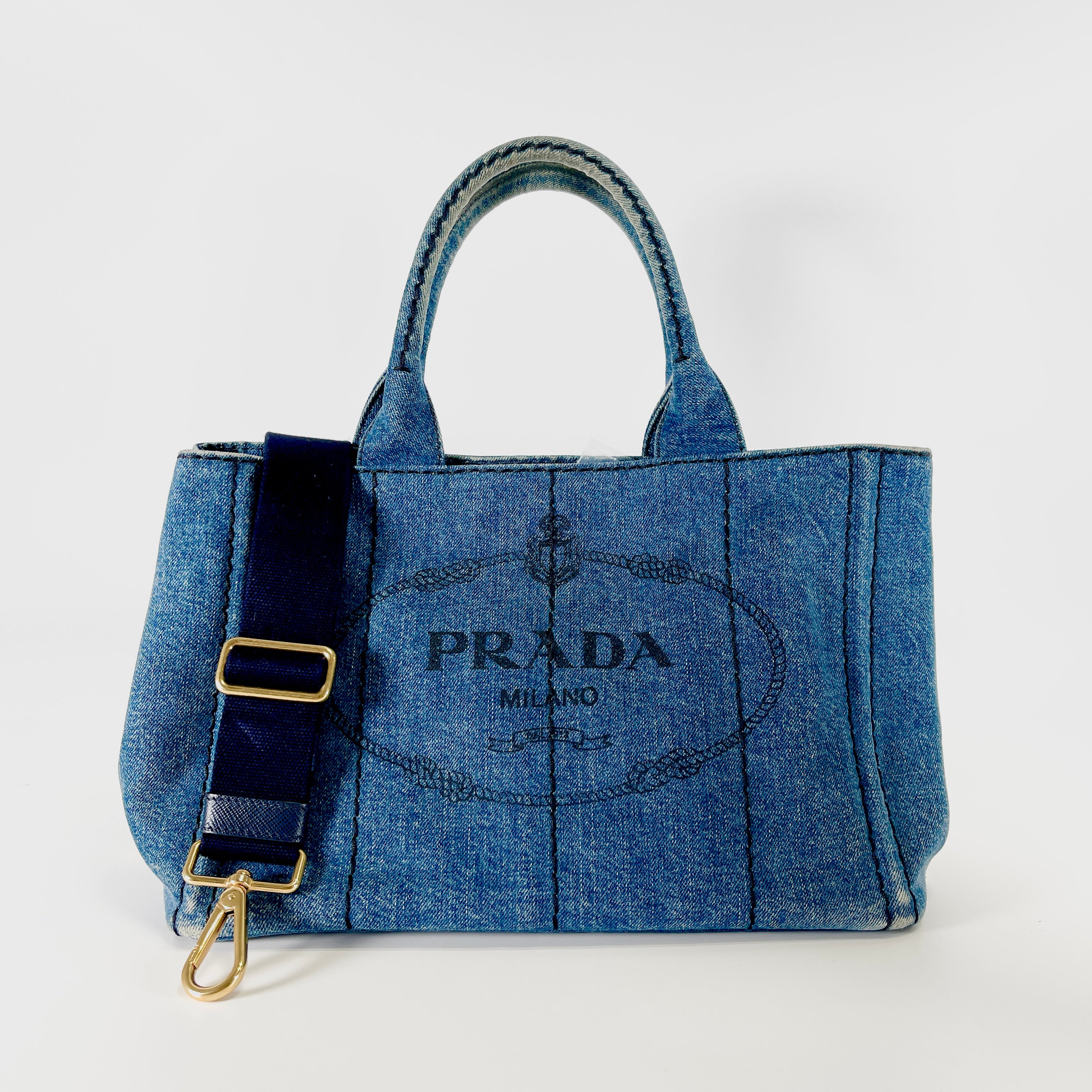 2605 secondhand PRADA Canapa Tote #MINI