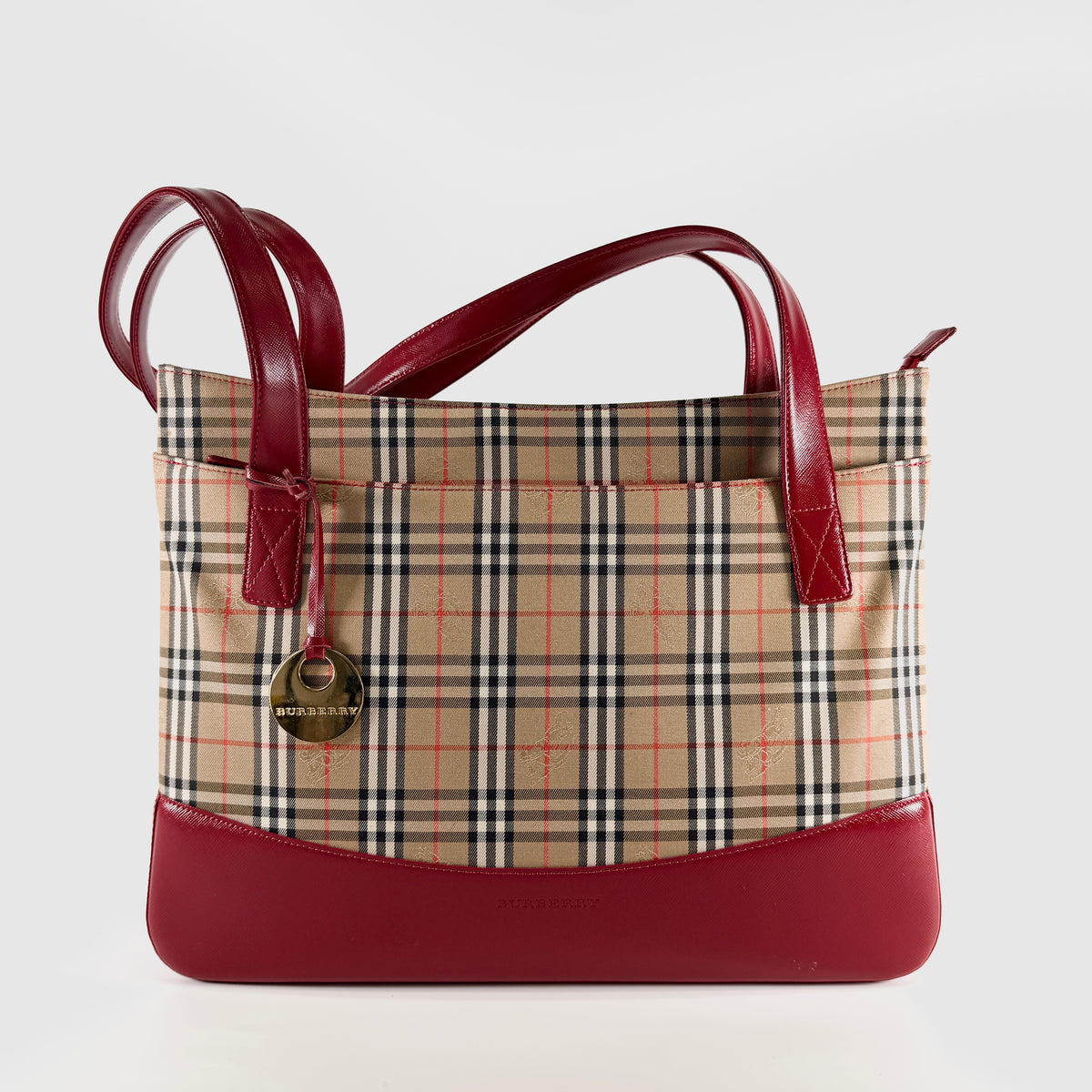 2607 secondhand BURBERRY check Shoulder bag
