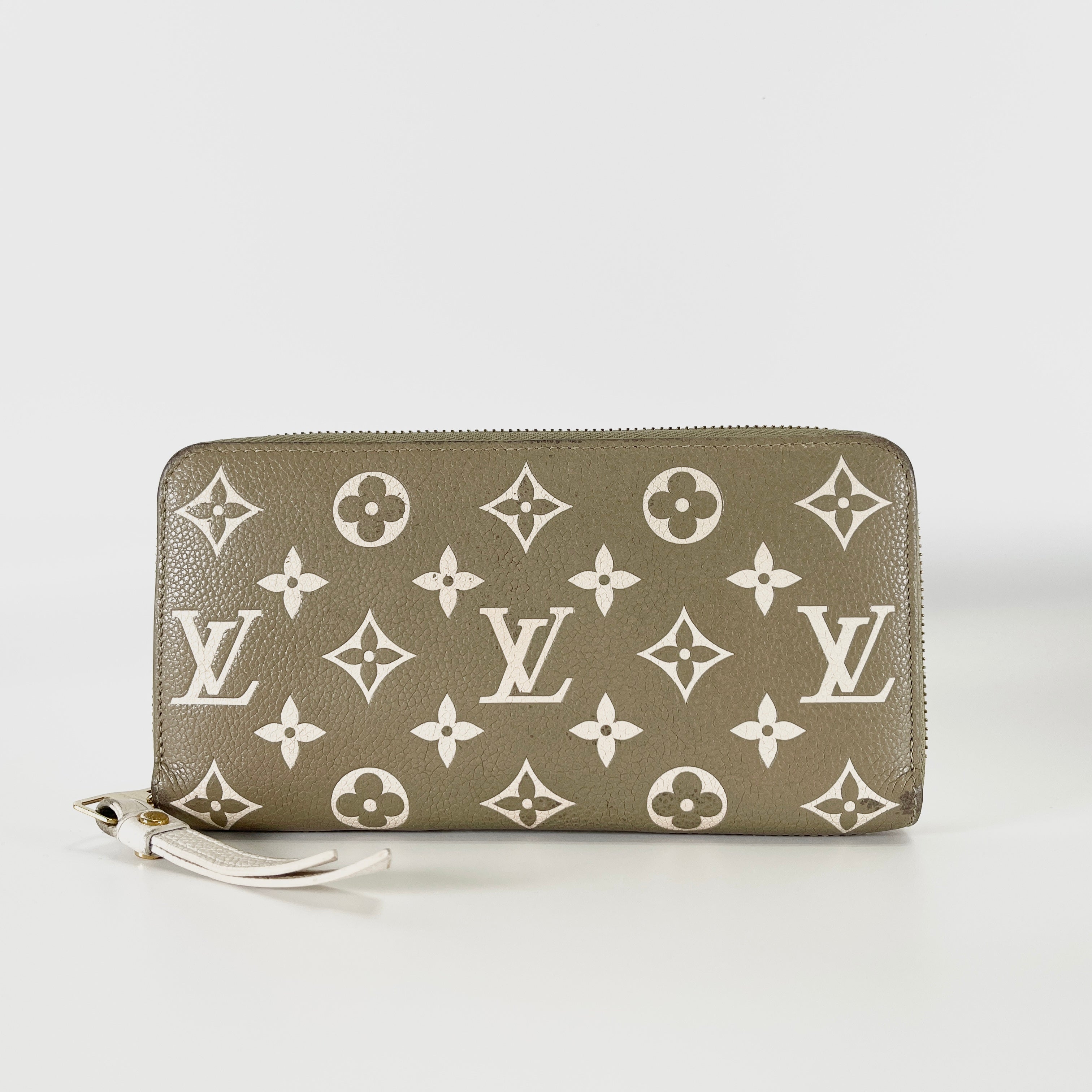 2604 secondhand LV Wallet M81280 Zippy Wallet Khaki / beige