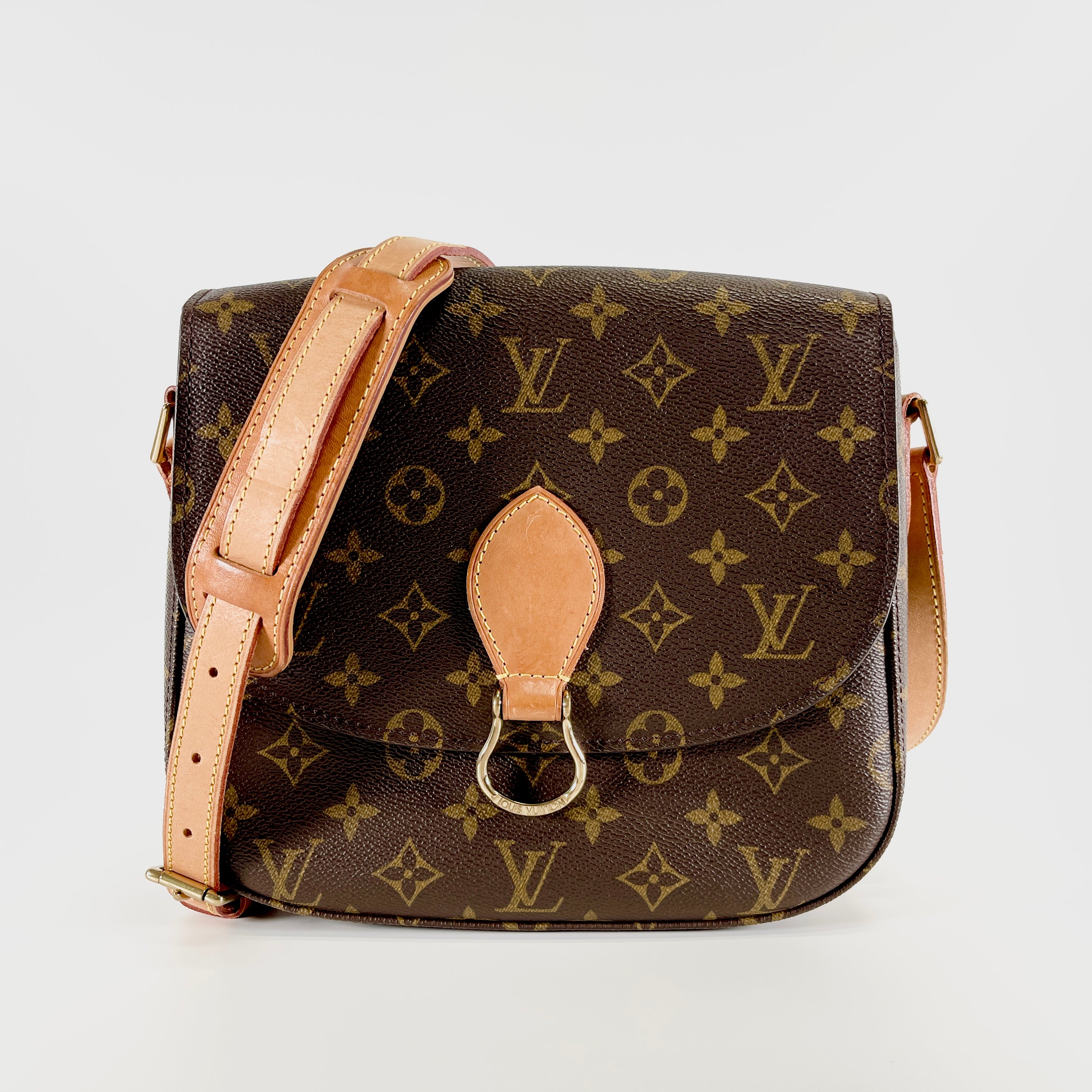 2606 secondhand LV Monogram M51242 PVC Saint Cloud GM Shoulder bag Brown
