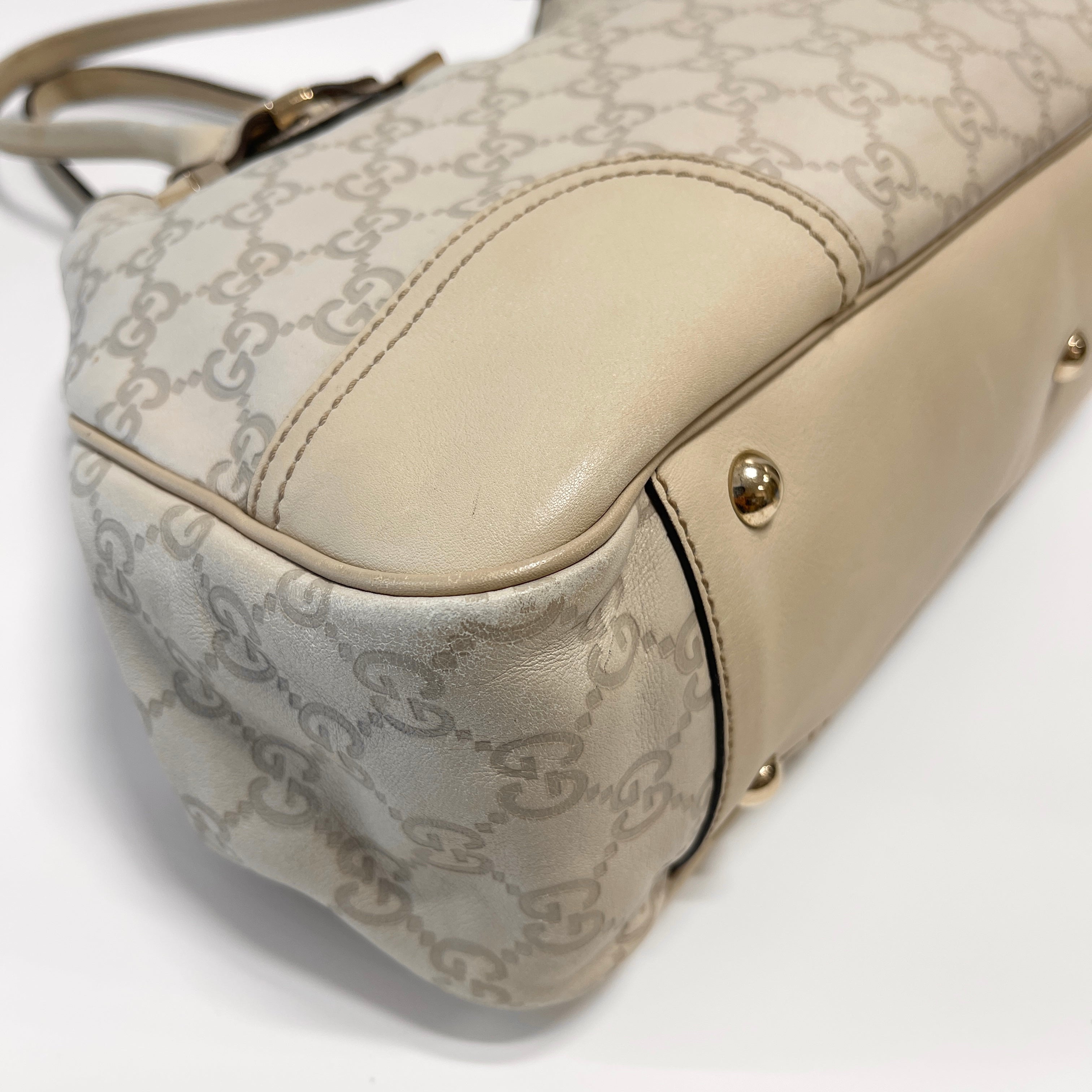 2604 secondhand GUCCI brand bag 163805 Princess Tote ivory