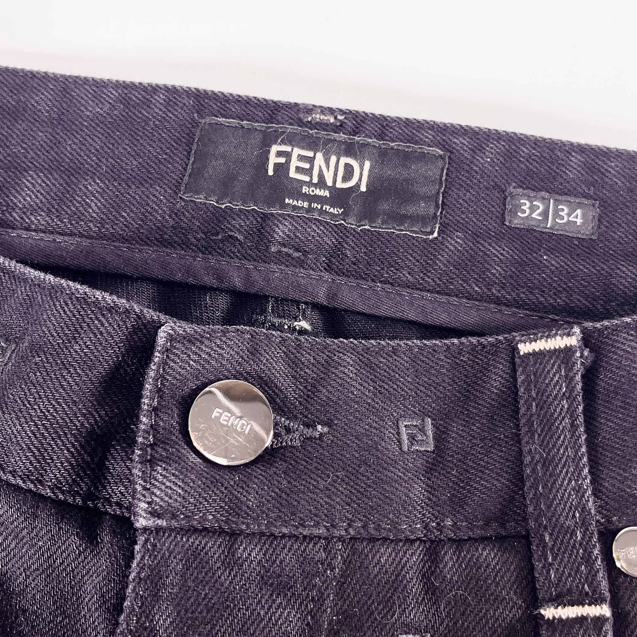 2602 secondhand FENDI denim pants