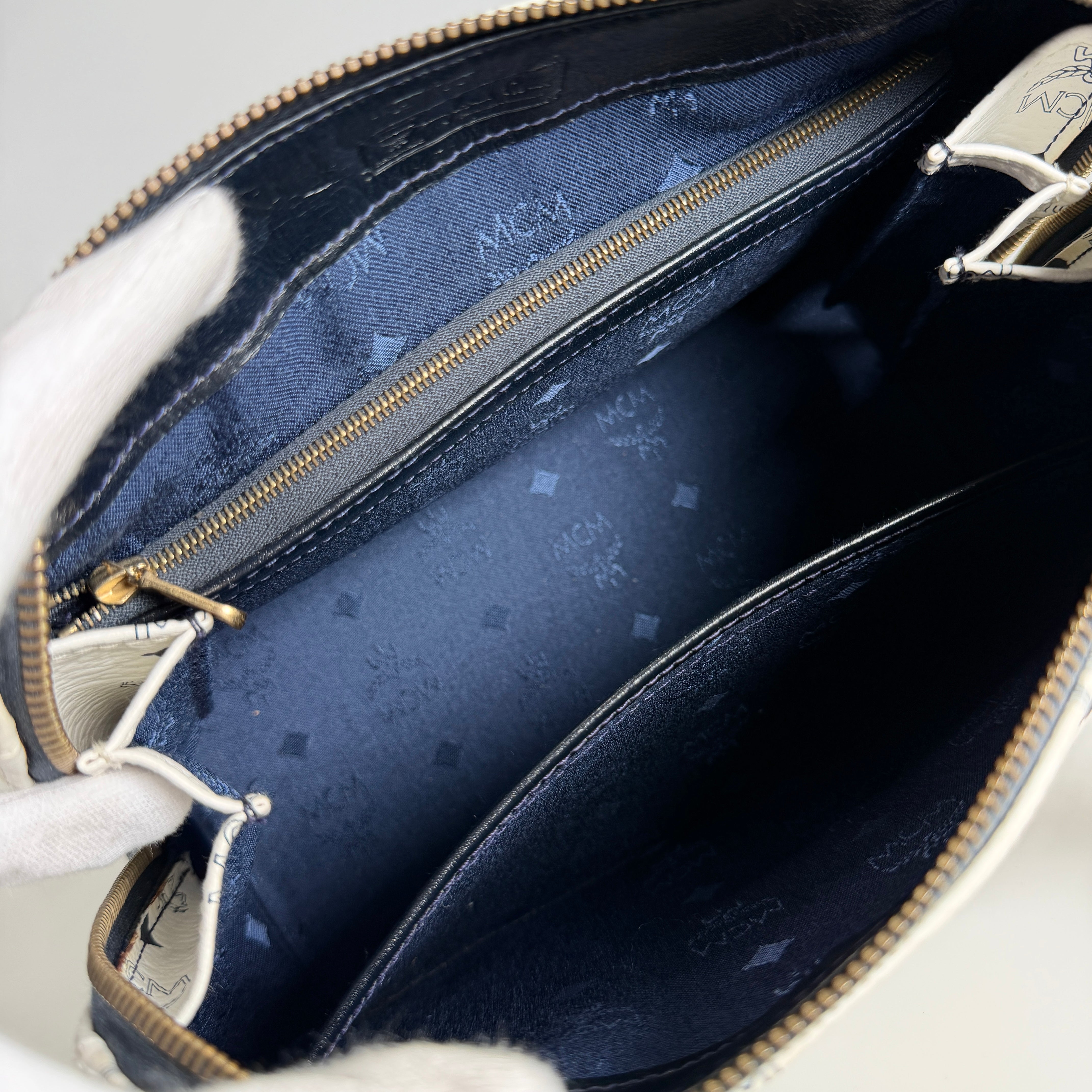 2607 secondhand MCM Visetos mini Boston bag