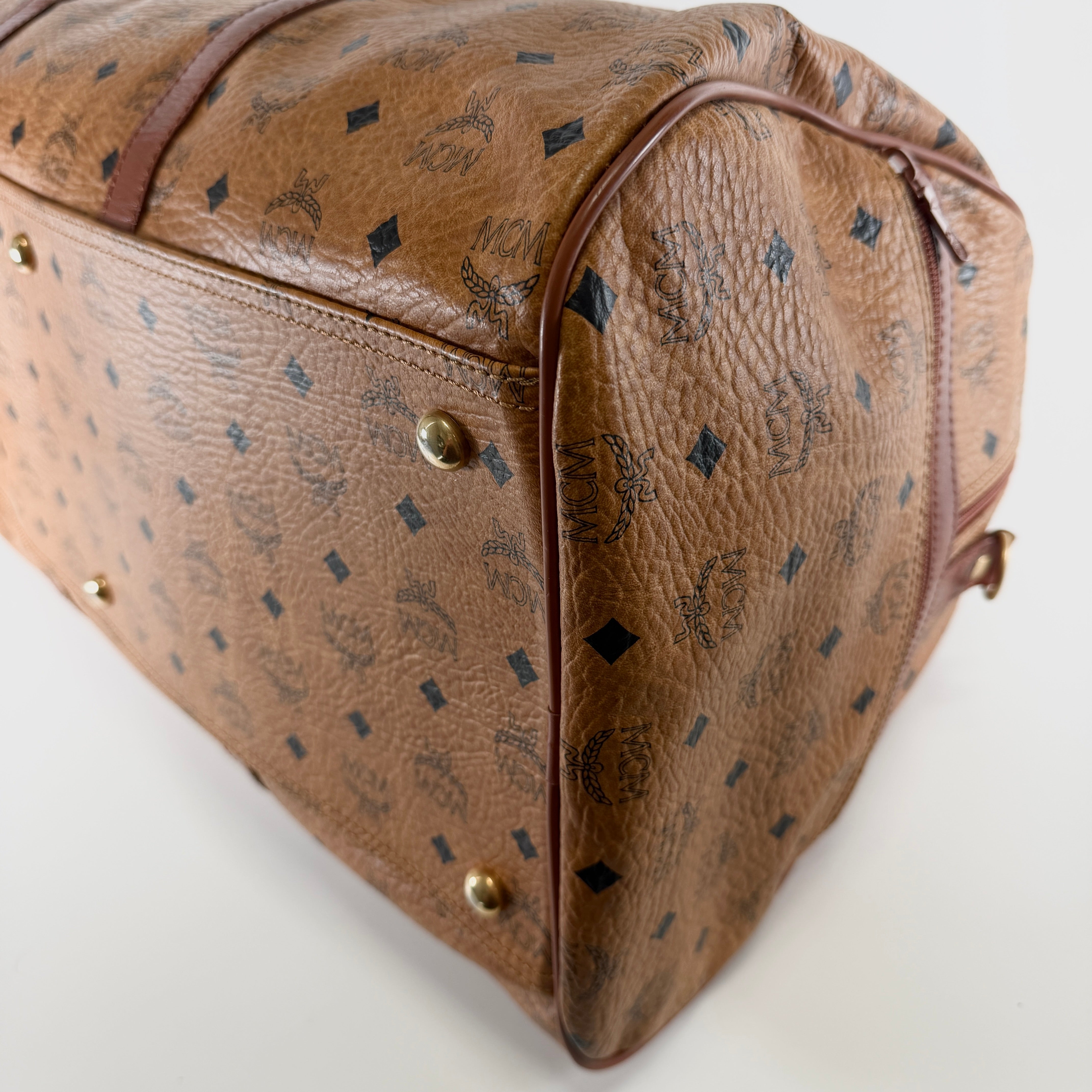 2606 secondhand MCM 2WAY Boston Camel