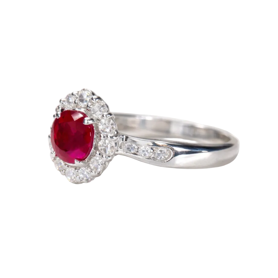 2605 secondhand Pt900 ring R0.861/D0.47ct 4.8g #11